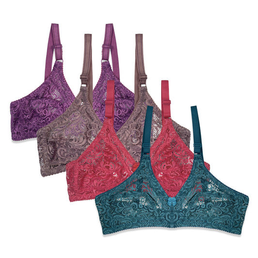 Pack of 4 - Sajiero Lush Grace Bras