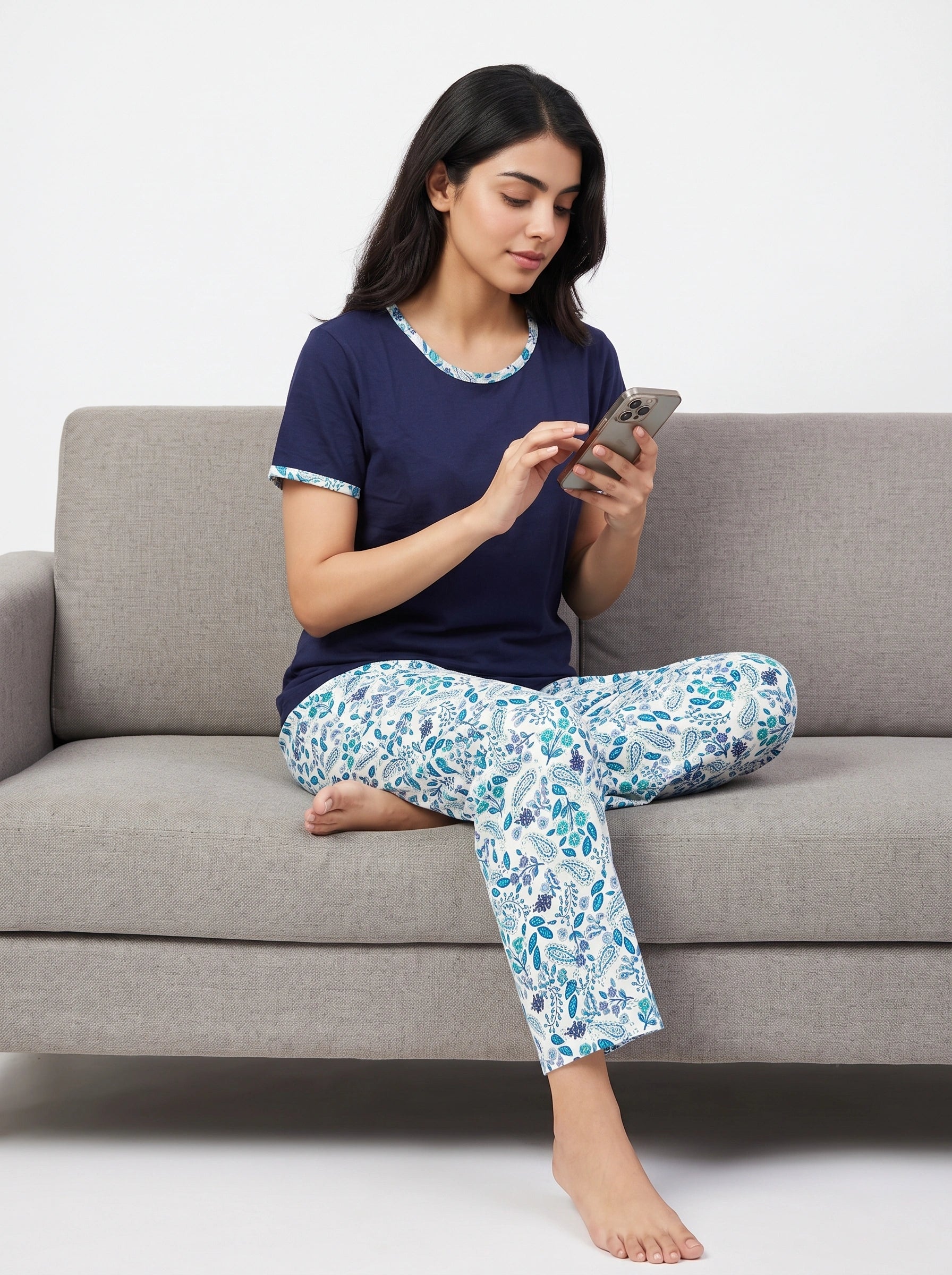 Cotton PJ Set - Bluebell