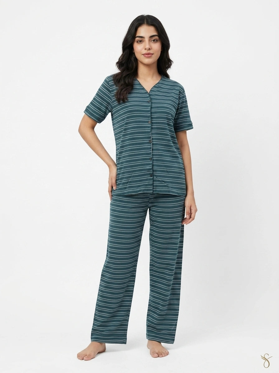Cotton PJ Set - Classic Stripe