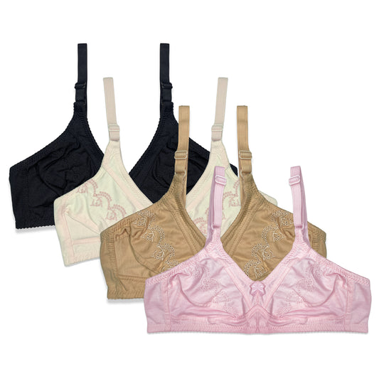Pack of 4 - Sajiero Soft Support Bras