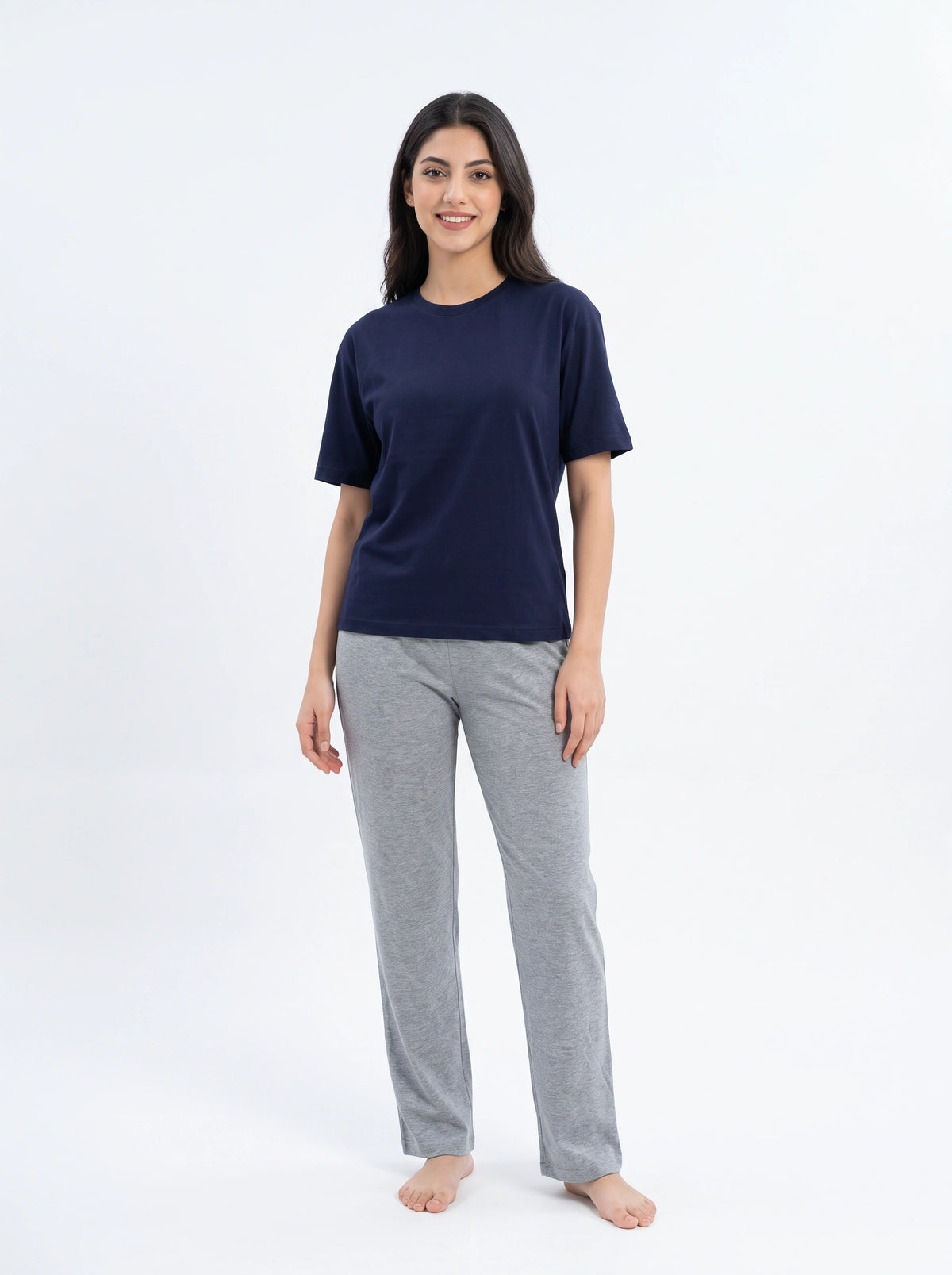 Drop Shoulder Cotton PJ Set - Daily Comfort