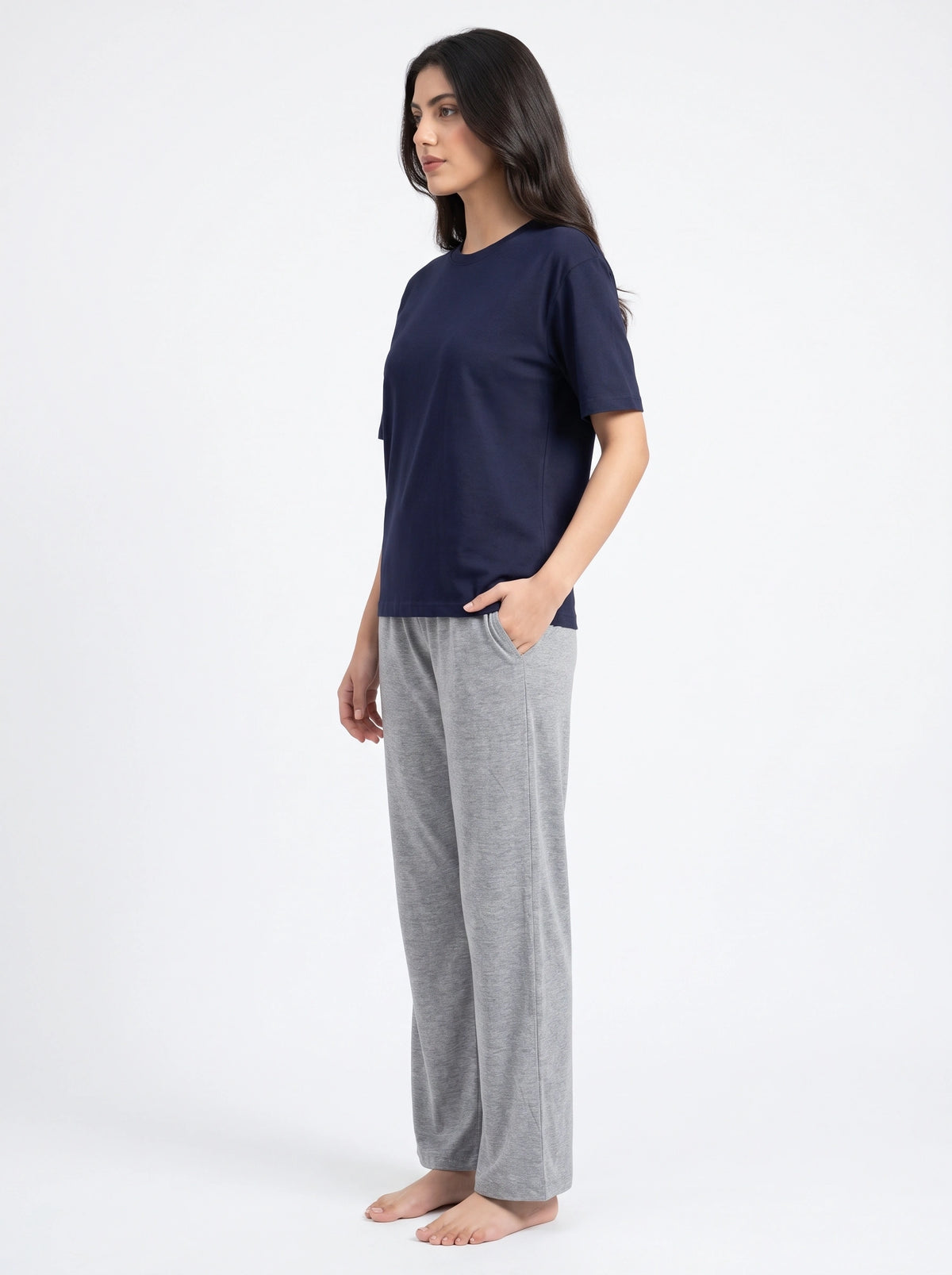 Drop Shoulder Cotton PJ Set - Daily Comfort
