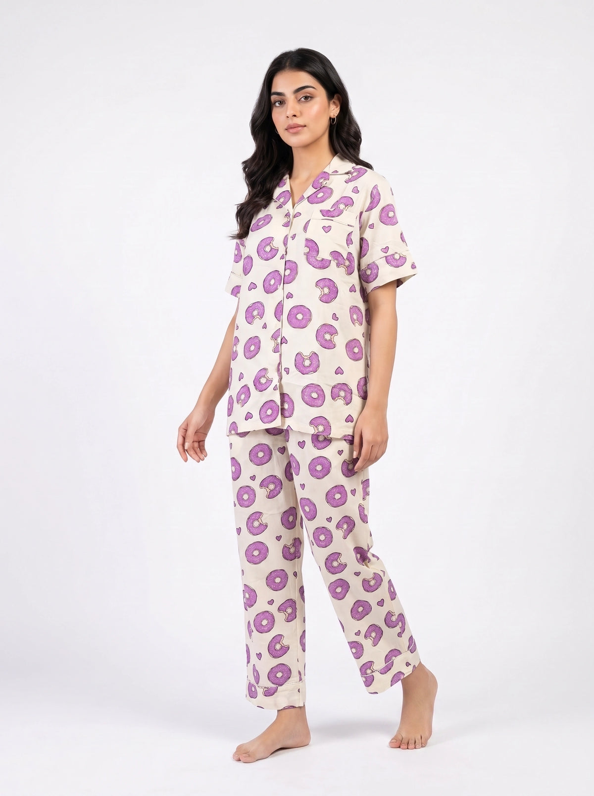 Linen PJ Set - Donut Bliss