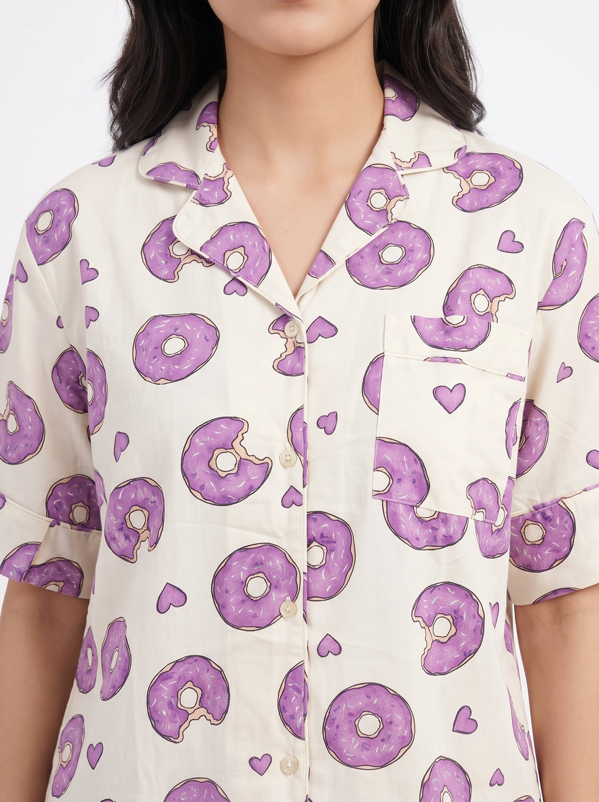 Linen PJ Set - Donut Bliss