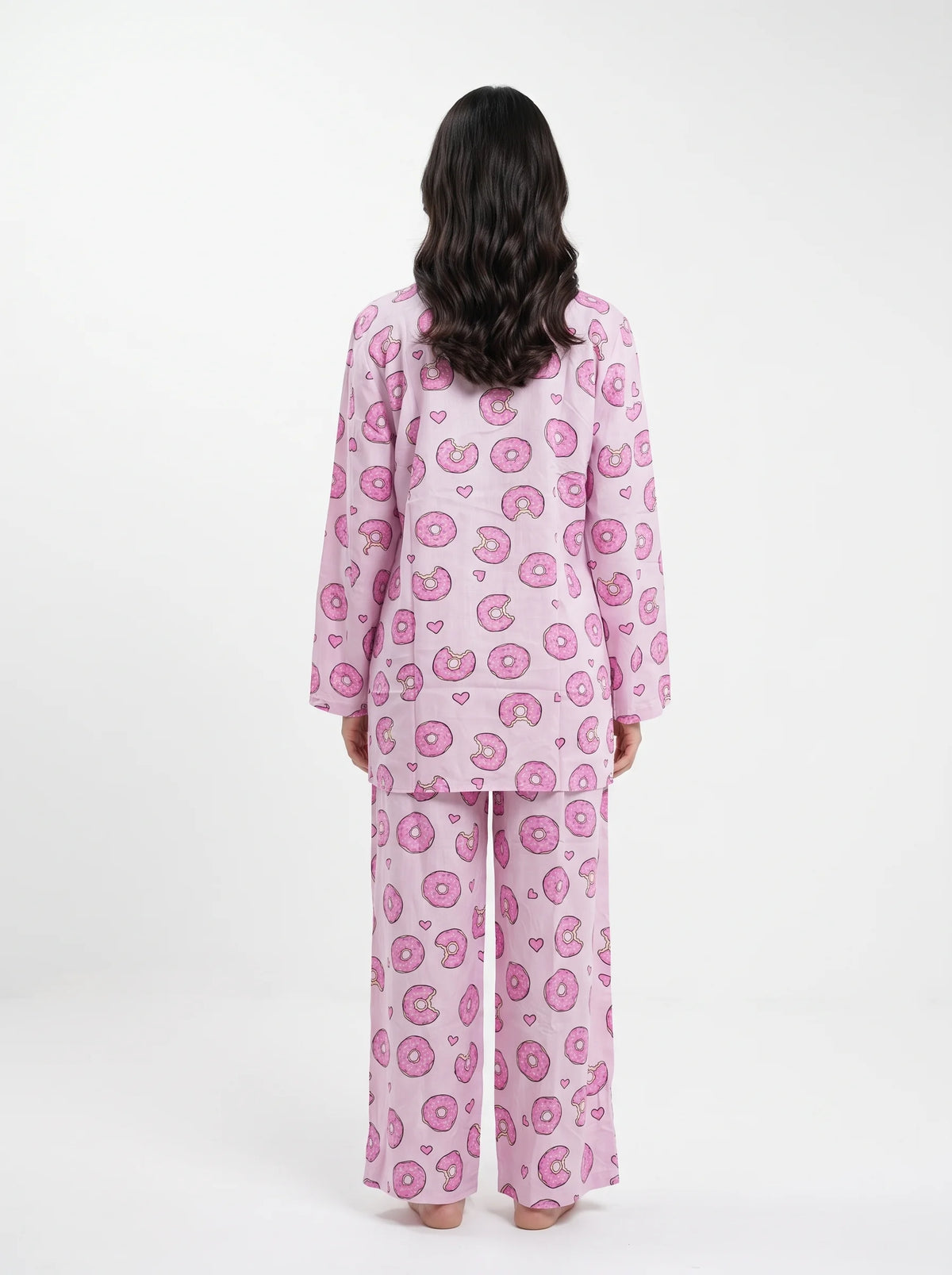 Oversized Linen PJ Set - Donut Blush