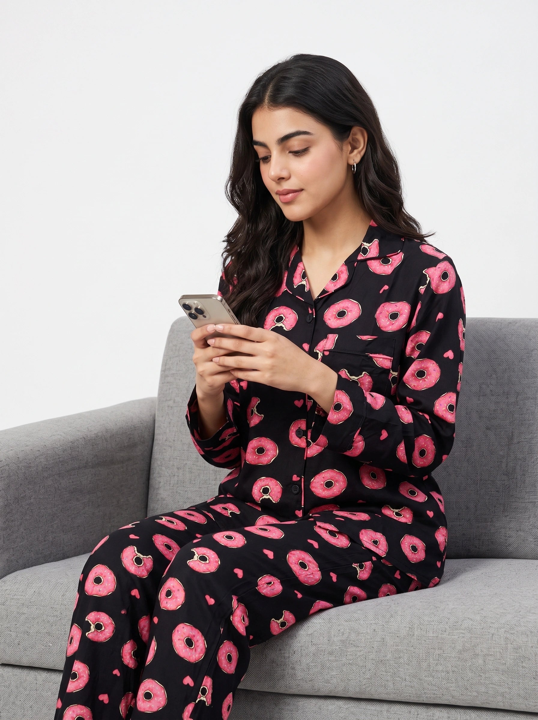 Linen PJ Set - Donut Delight