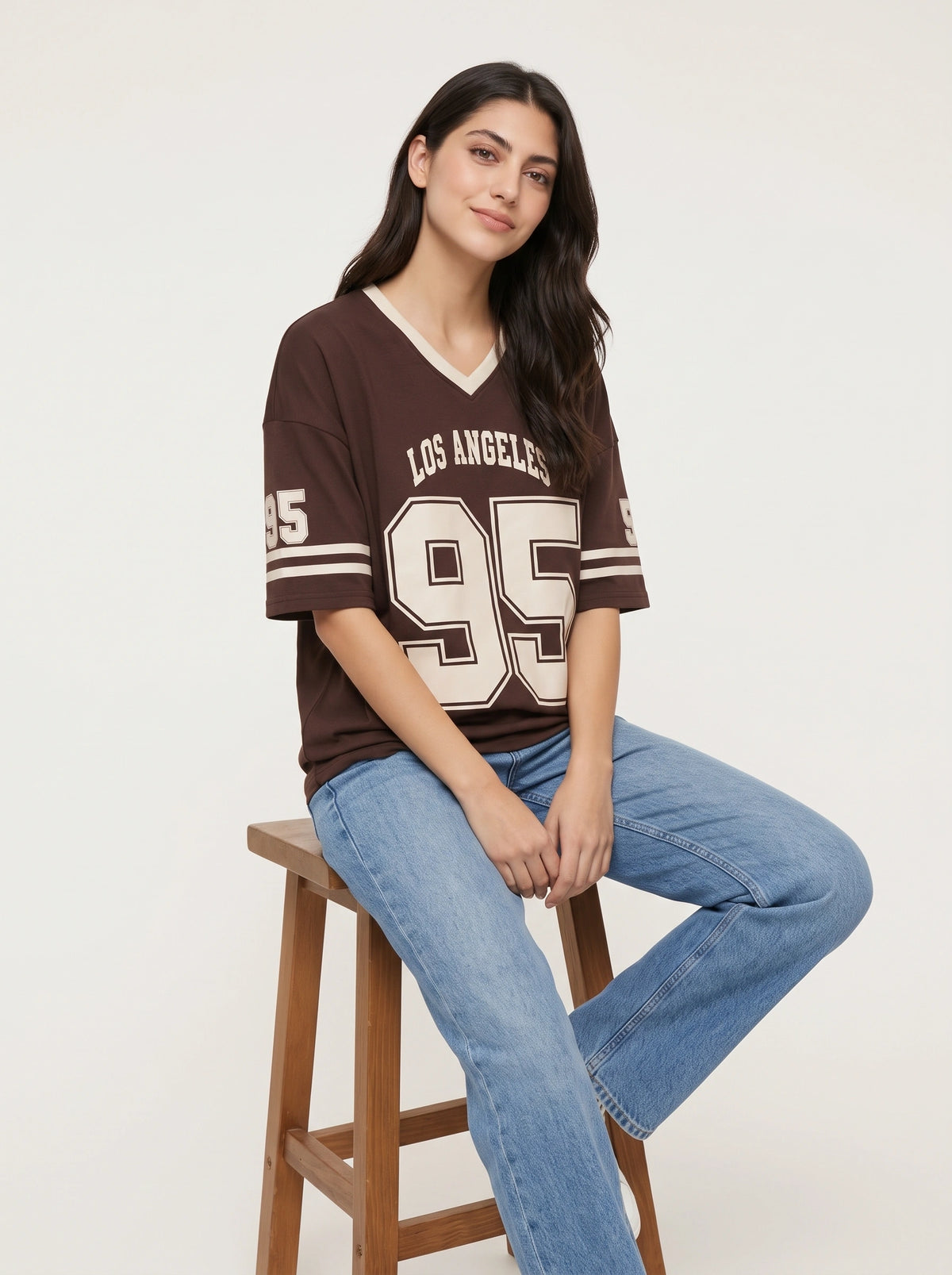 Drop Shoulder Graphic Tee - LA 95
