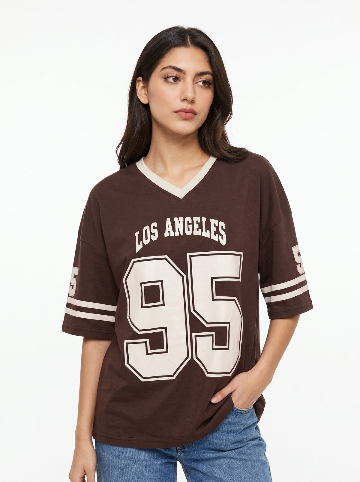 Drop Shoulder Graphic Tee - LA 95