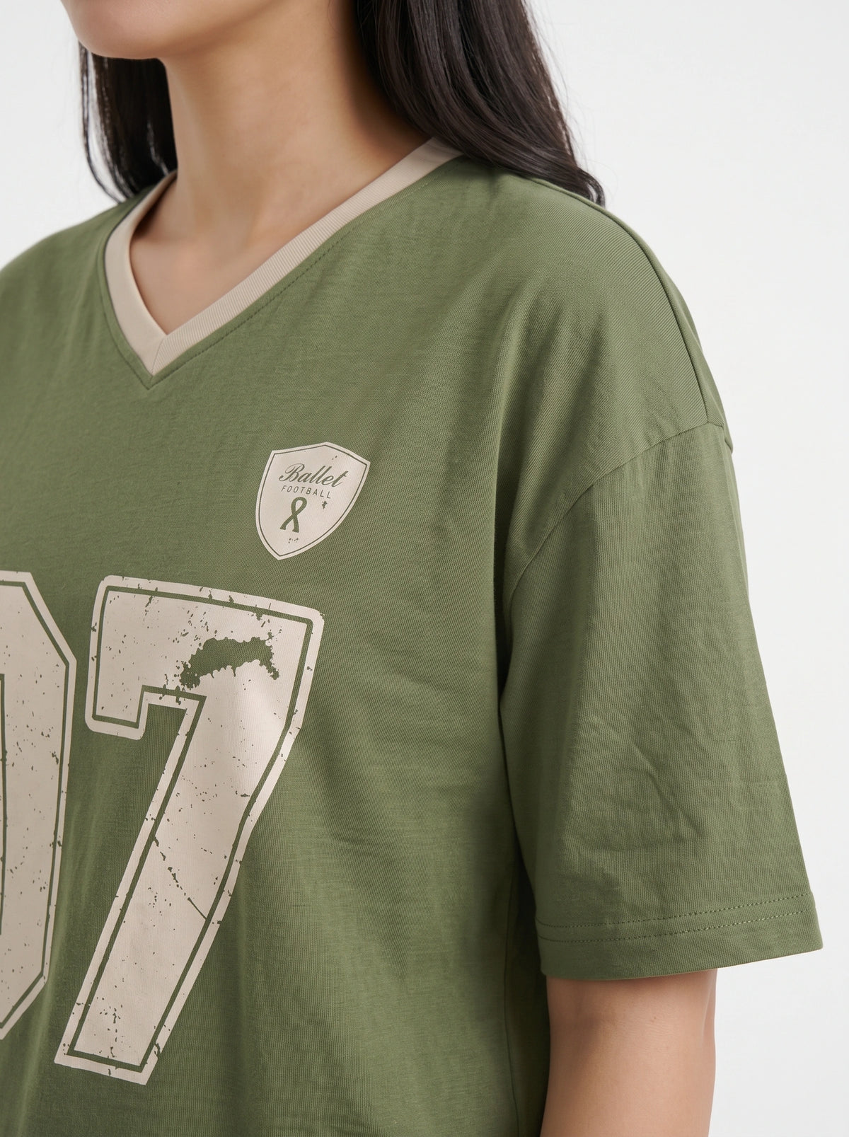 Drop Shoulder Graphic Tee - Ballet