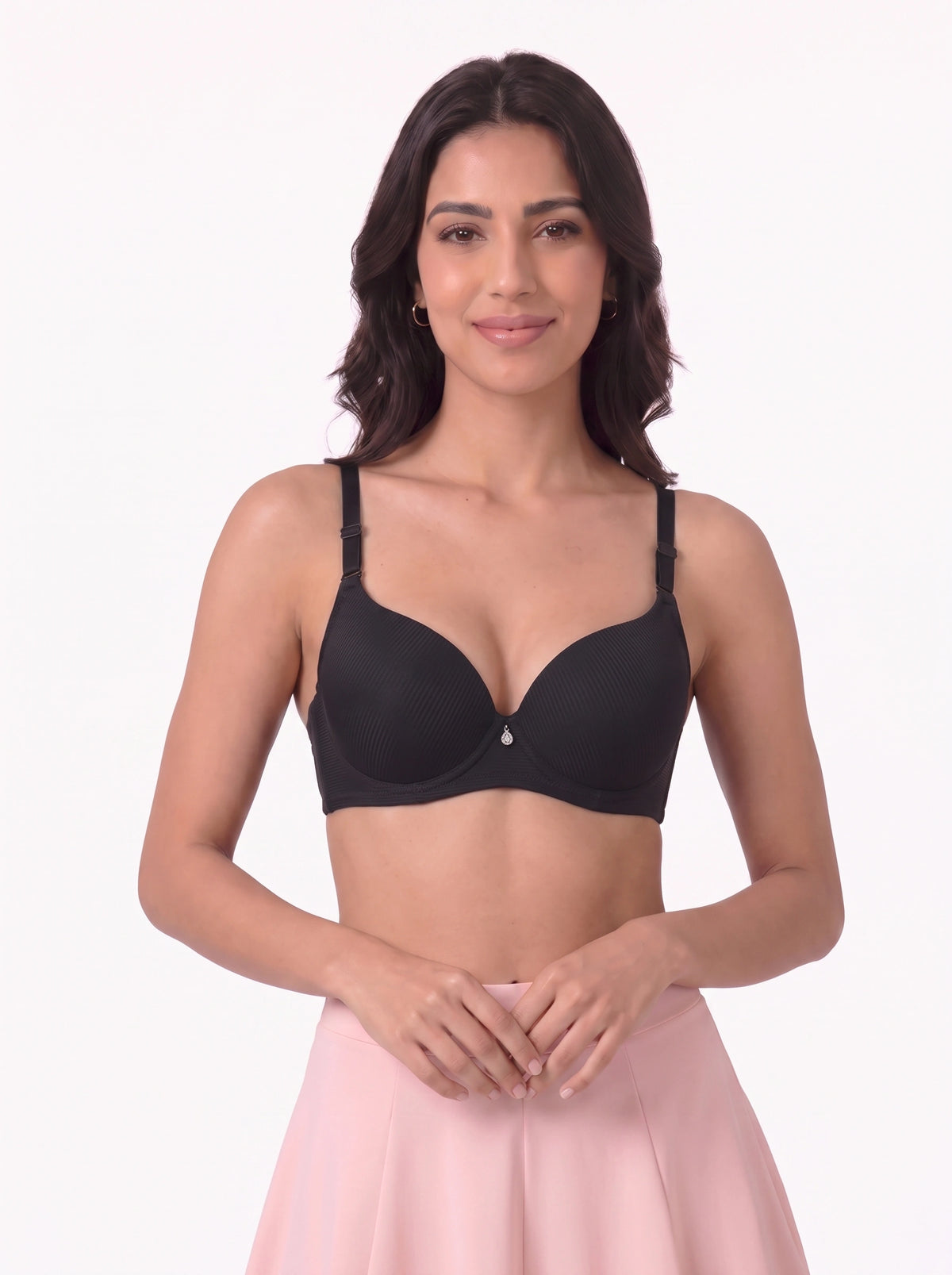 Padded Push-up Bra - Elva - Black