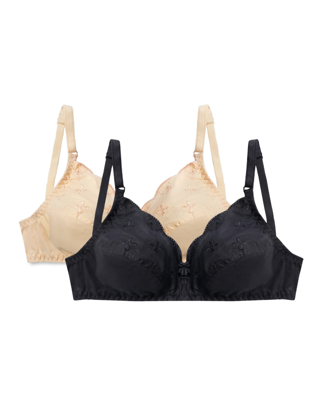 Pack Of 2 Floral Whisper Casual Non Padded Wireless Bra