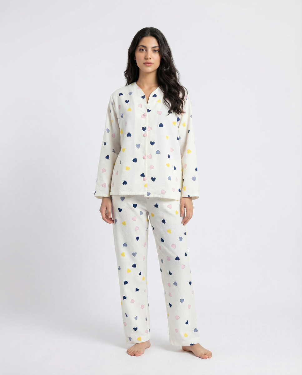 Summer Pajama Suit - Love Dot