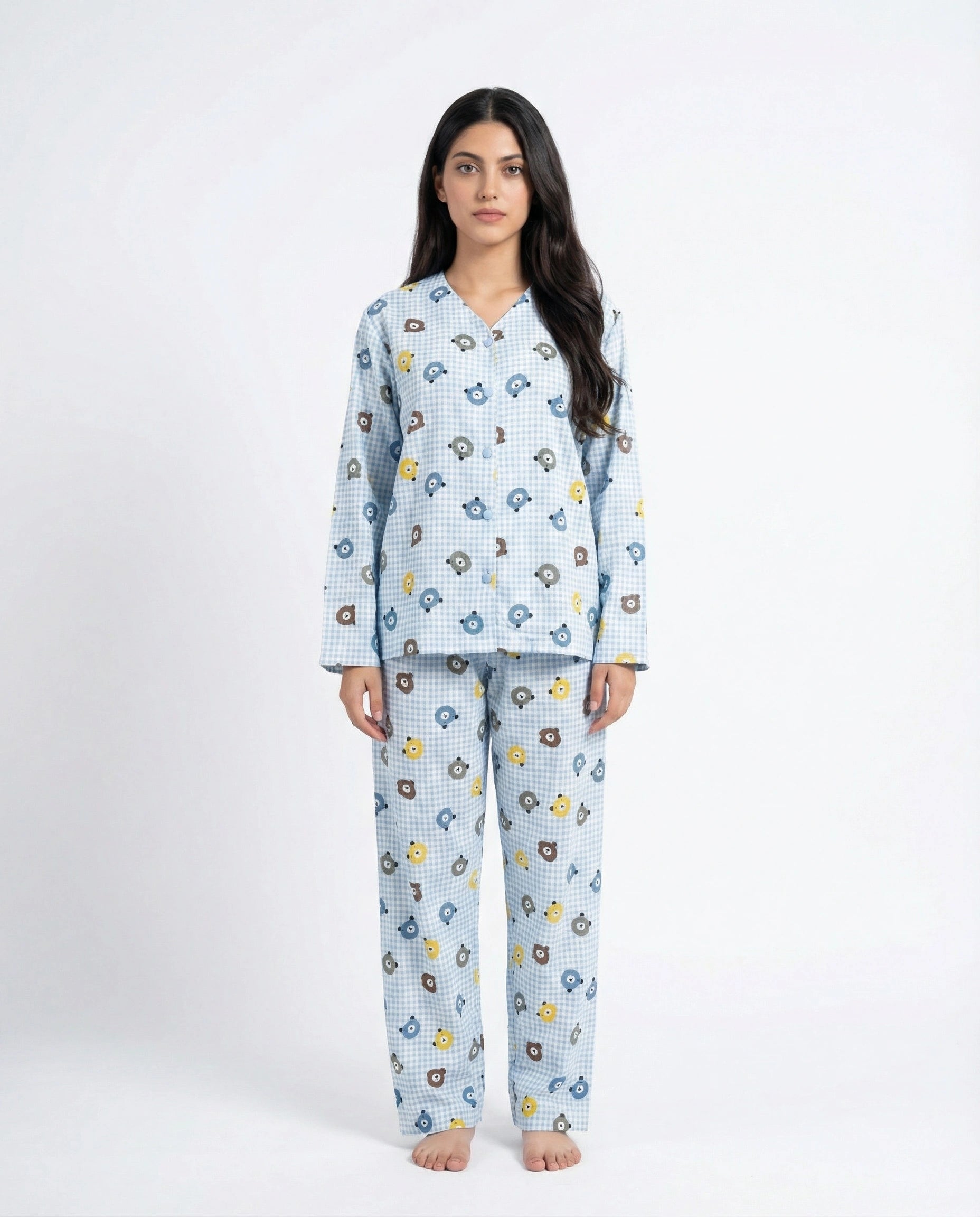 Summer Pajama Suit - Blue Bear