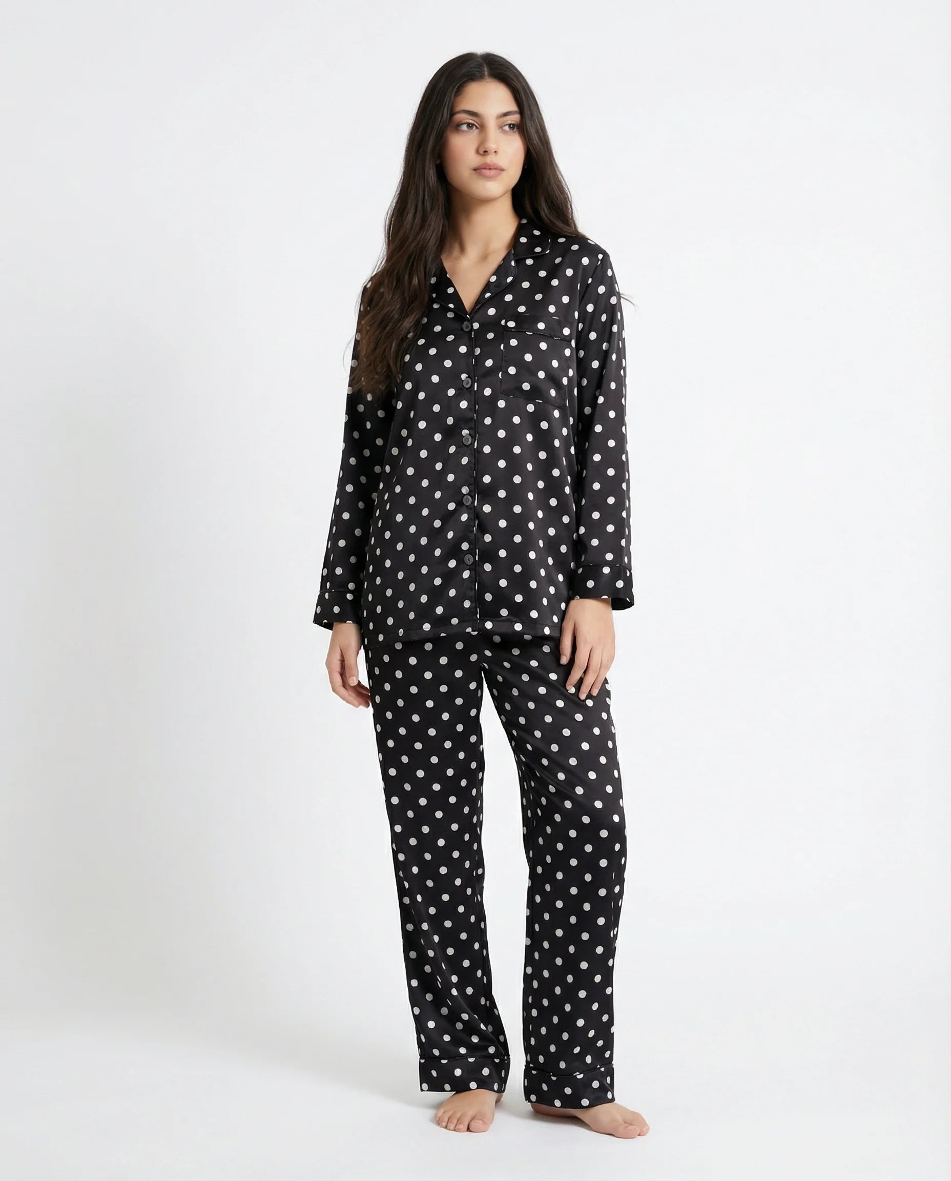 Silk Pajama Suit - Luna Dots