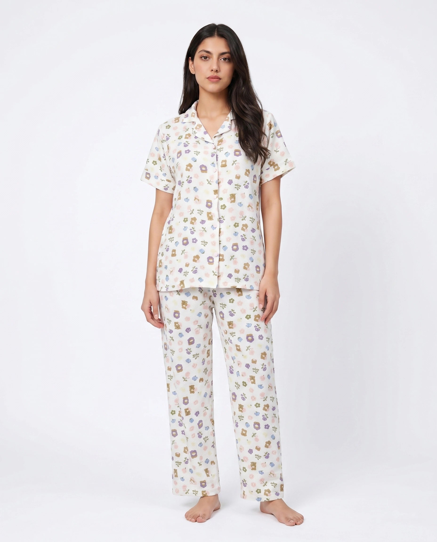 Summer Crinkled Pajama Suit - Pastel Ease