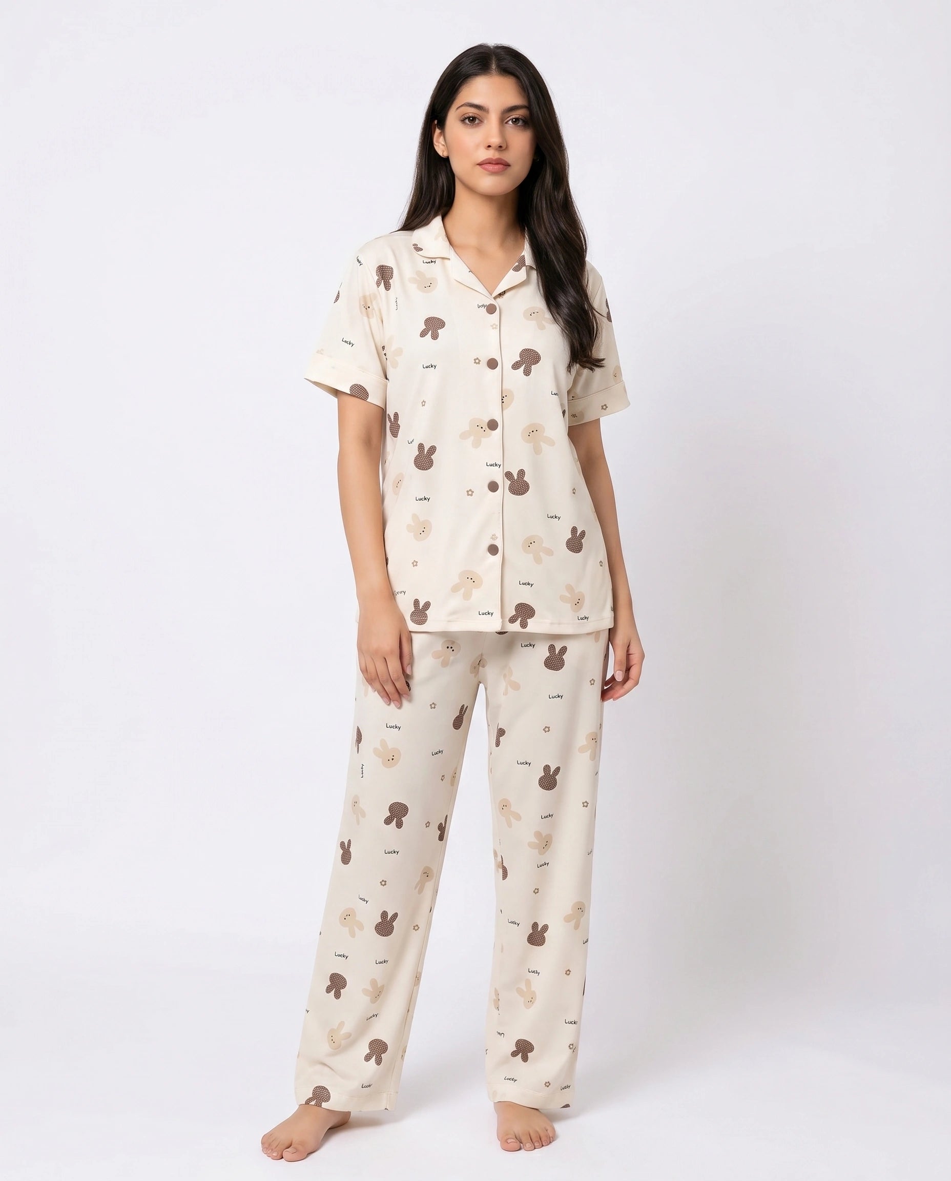 Summer Crinkled Pajama Suit - Bunny Ease
