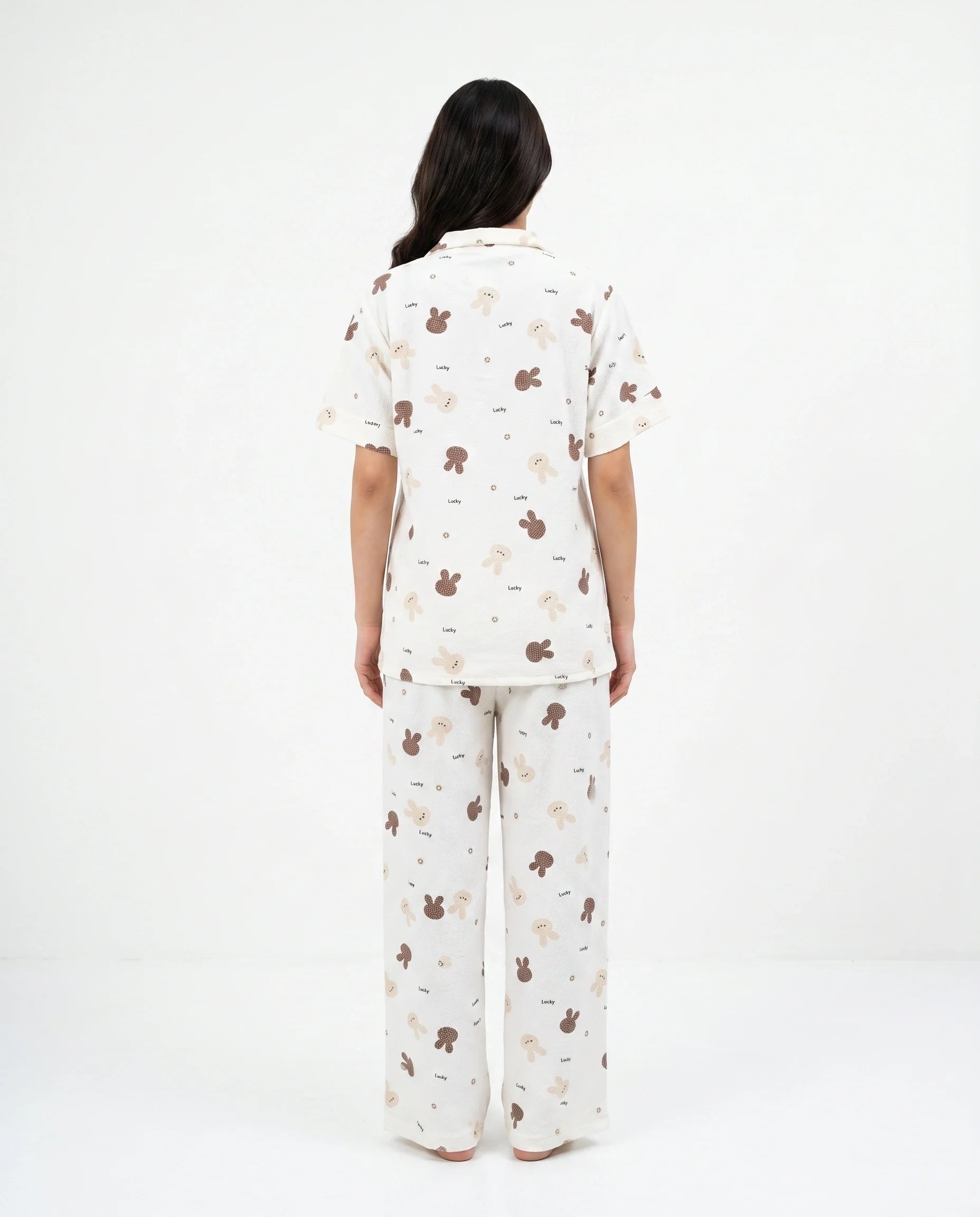 Summer Crinkled Pajama Suit - Bunny Ease