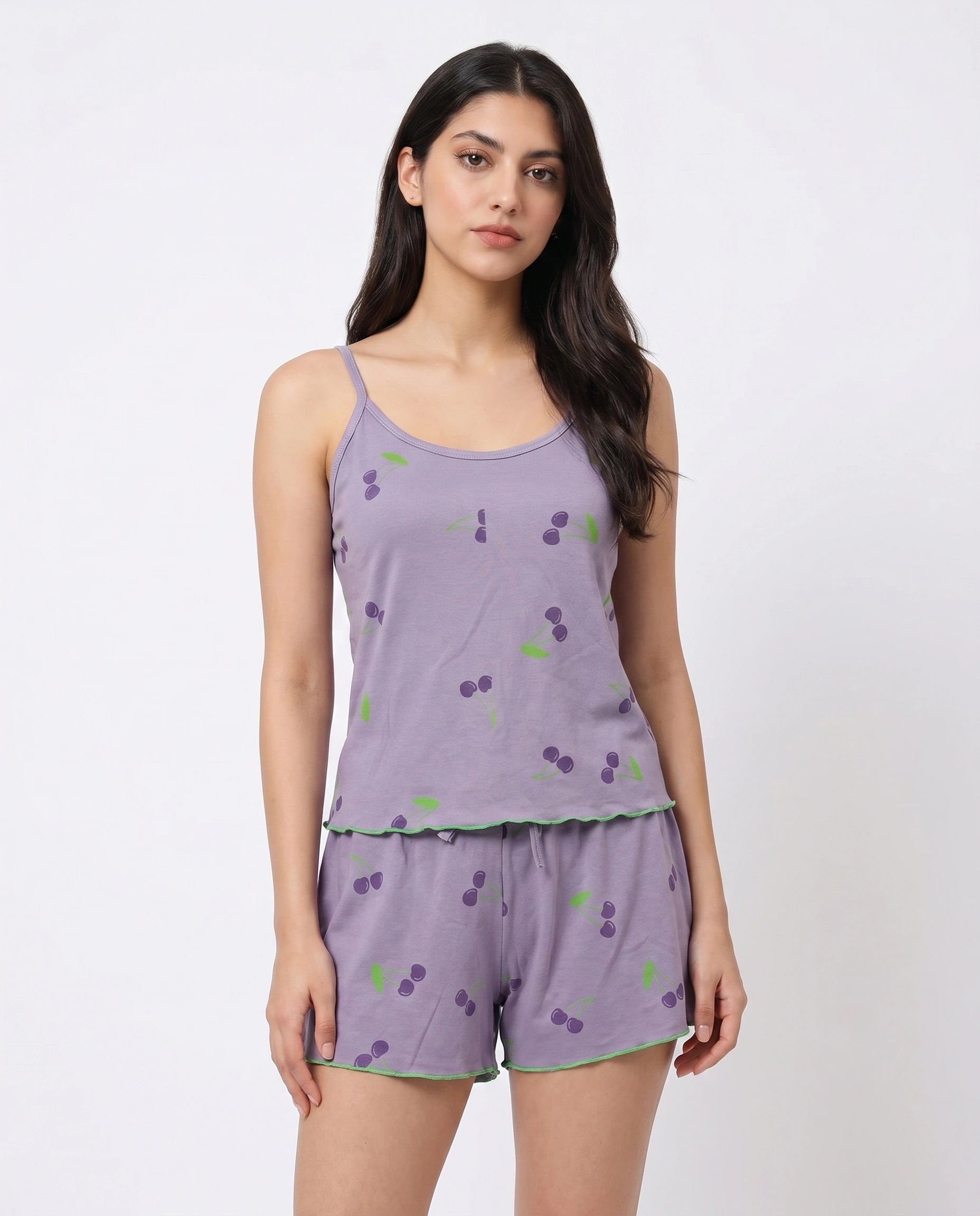 Cami Set - Cherry Breeze - Purple