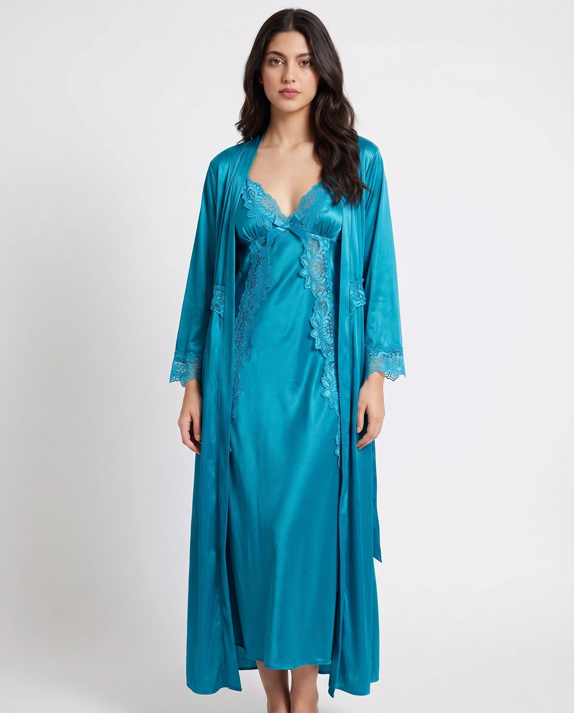 Gown Set - Valmira - Aqua
