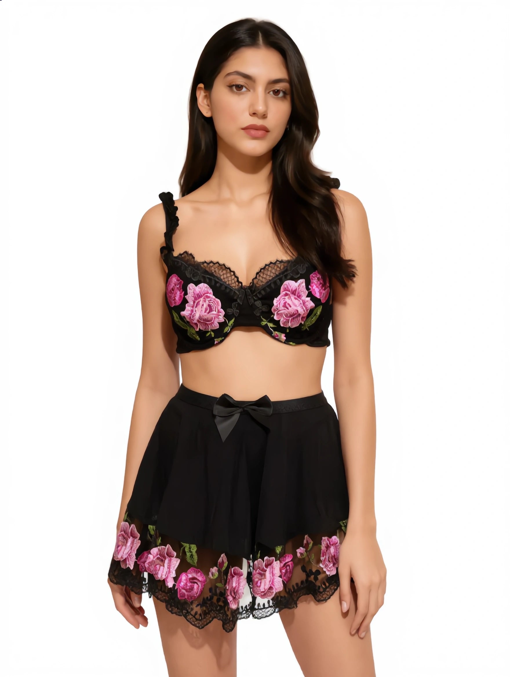 Babydoll Lingerie  - Rosavelle - Black