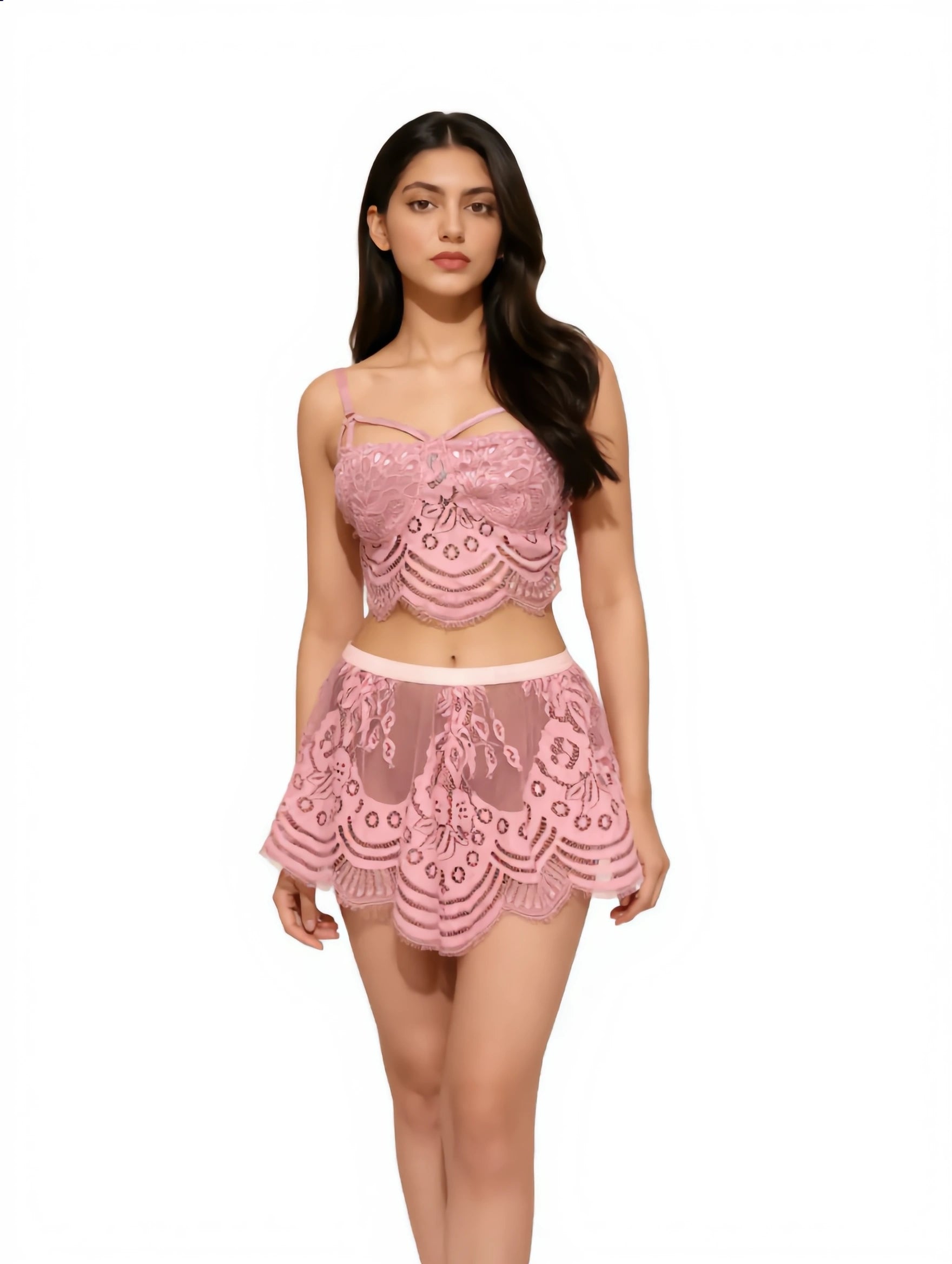 Babydoll Lingerie  - Aurelia - Peach