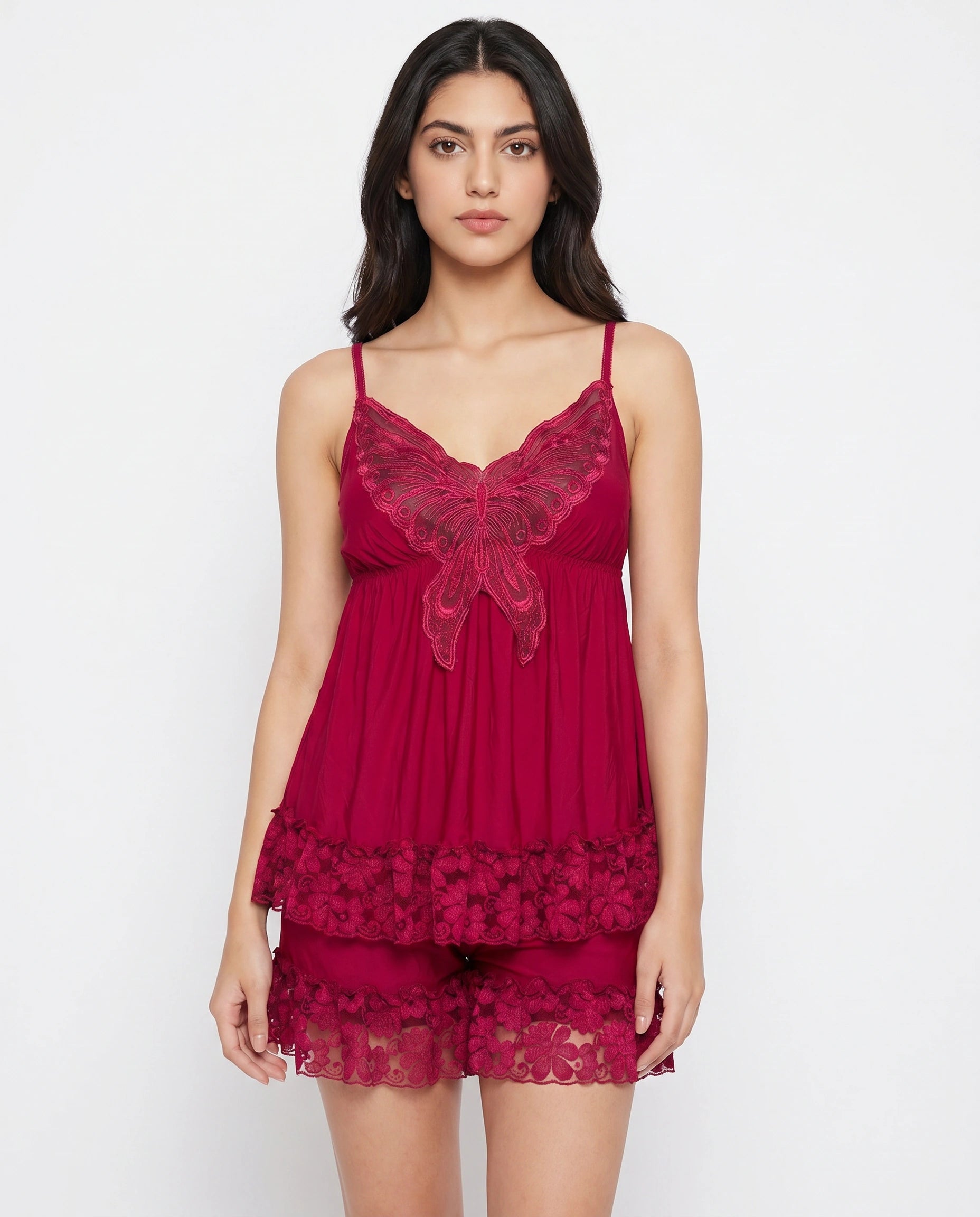 Cami Set - Selora - Maroon
