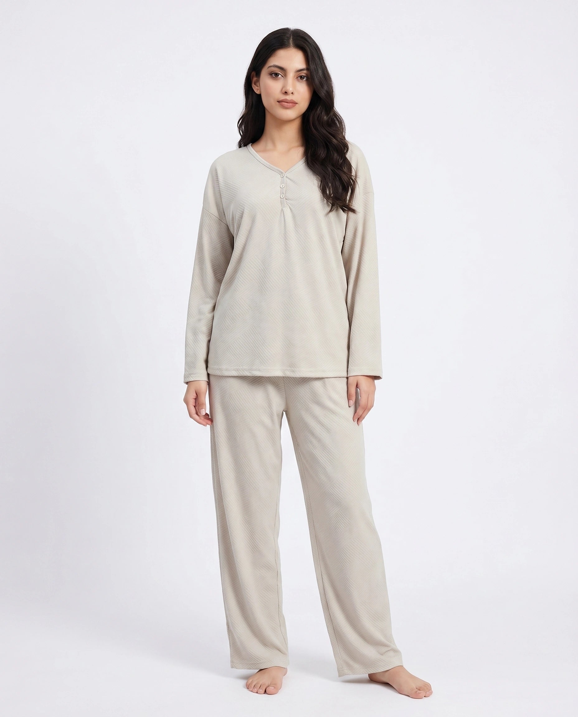Summer Loungewear Set - Serano Rib - Beige