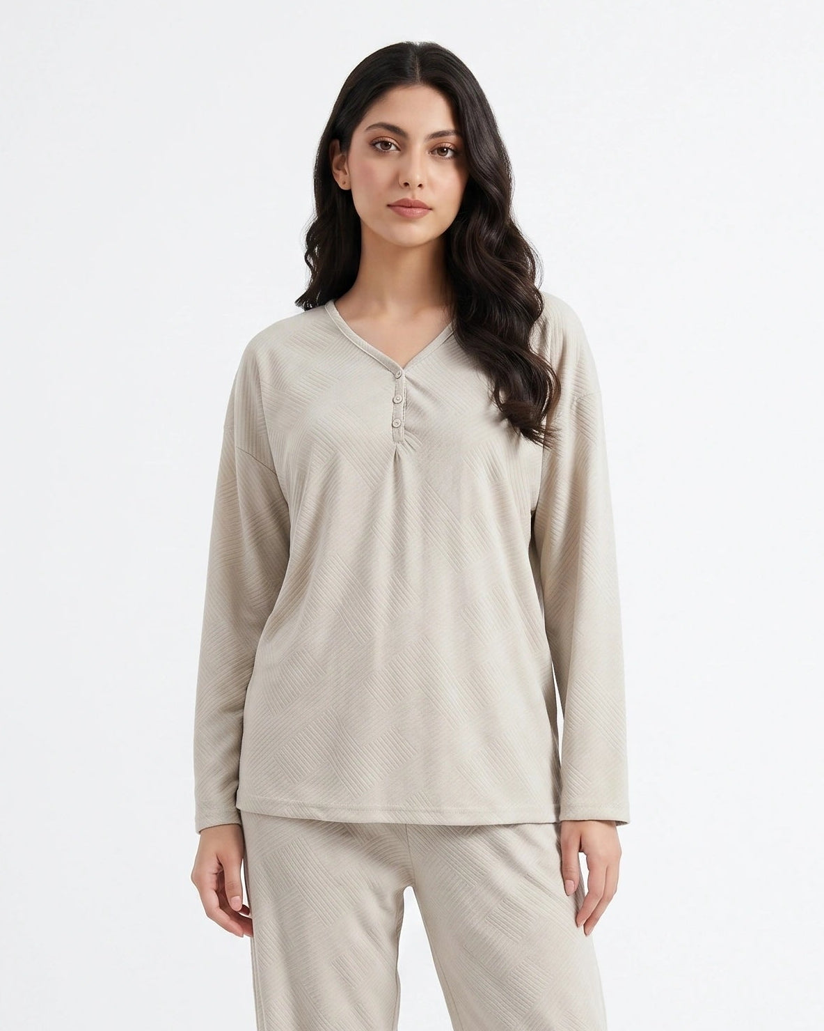 Summer Loungewear Set - Serano Rib - Beige