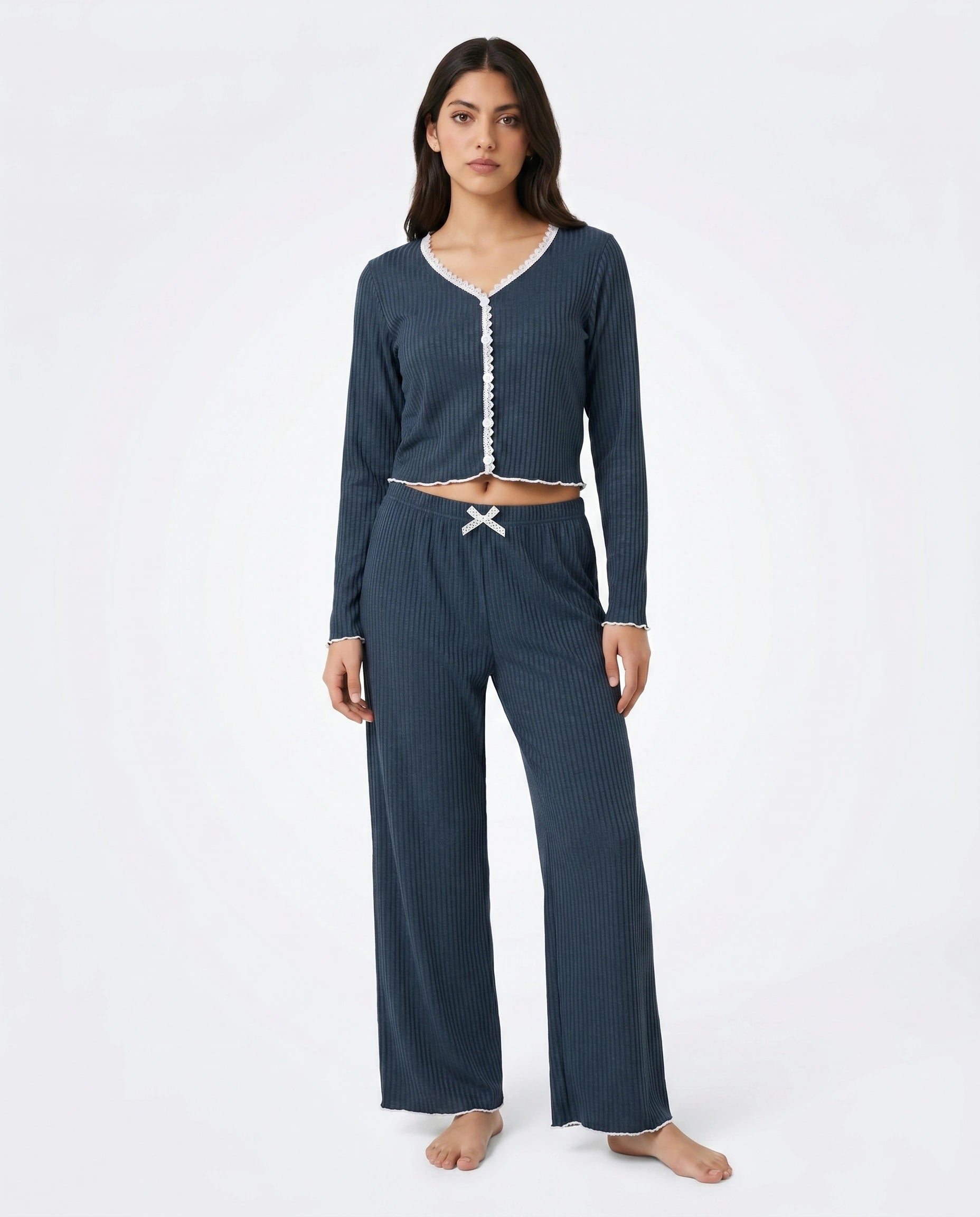 Cotton PJ Set - Midnight Comfort - Blue