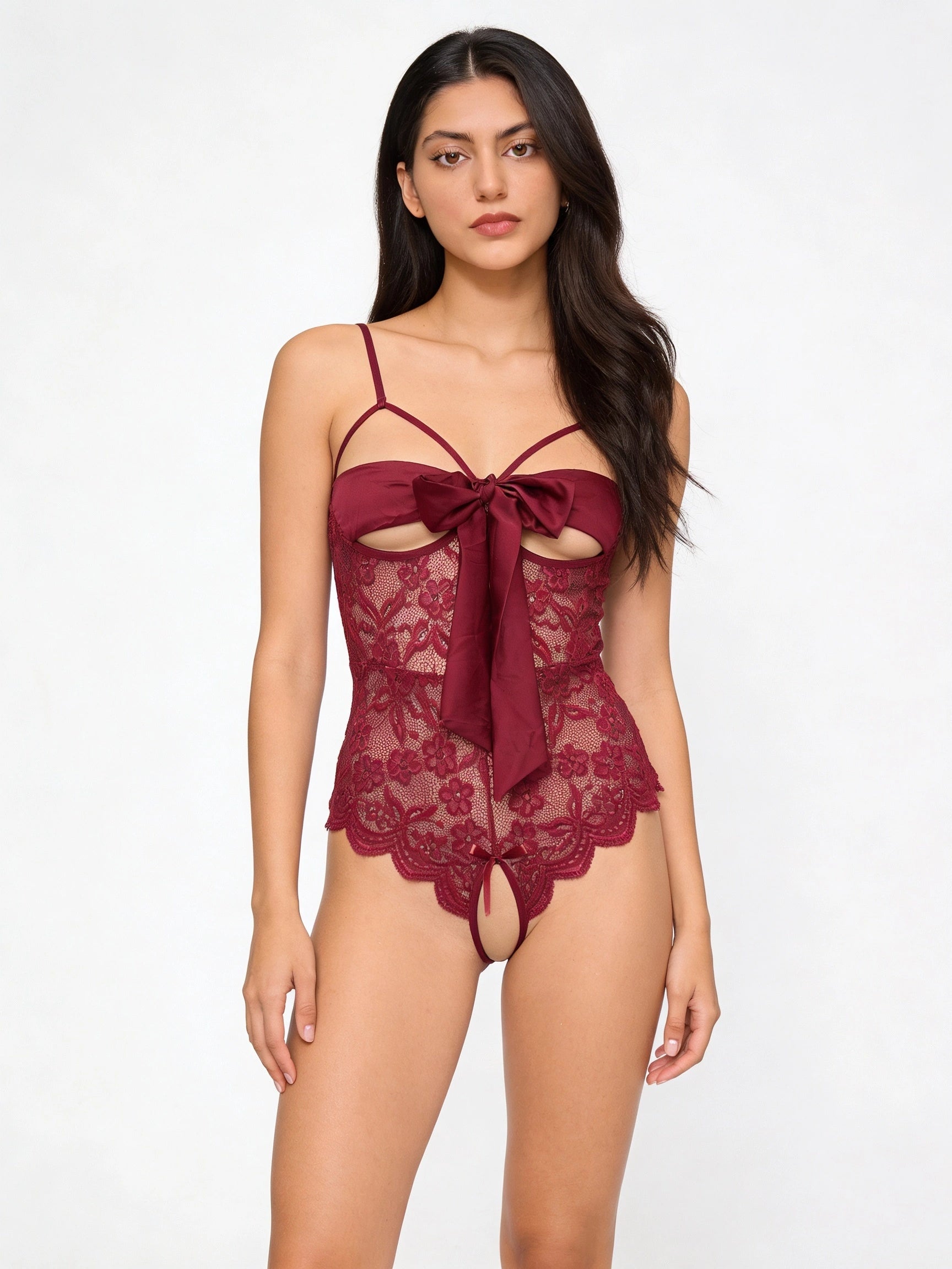 Ezra Open Bust Transparent Lingerie
