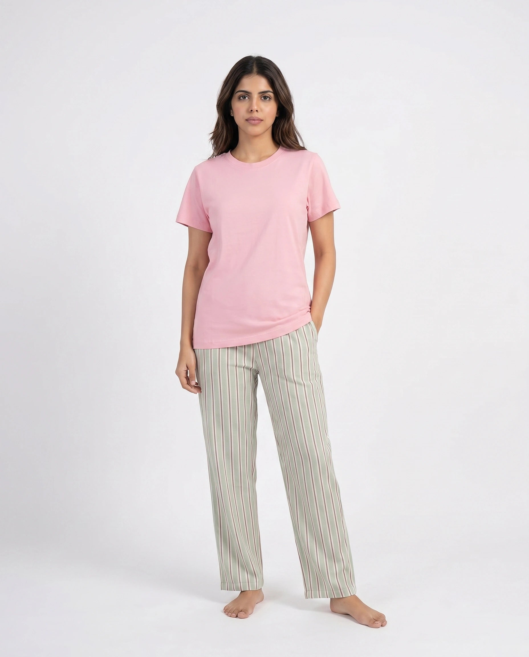 Cotton PJ Set - Blush Stripe