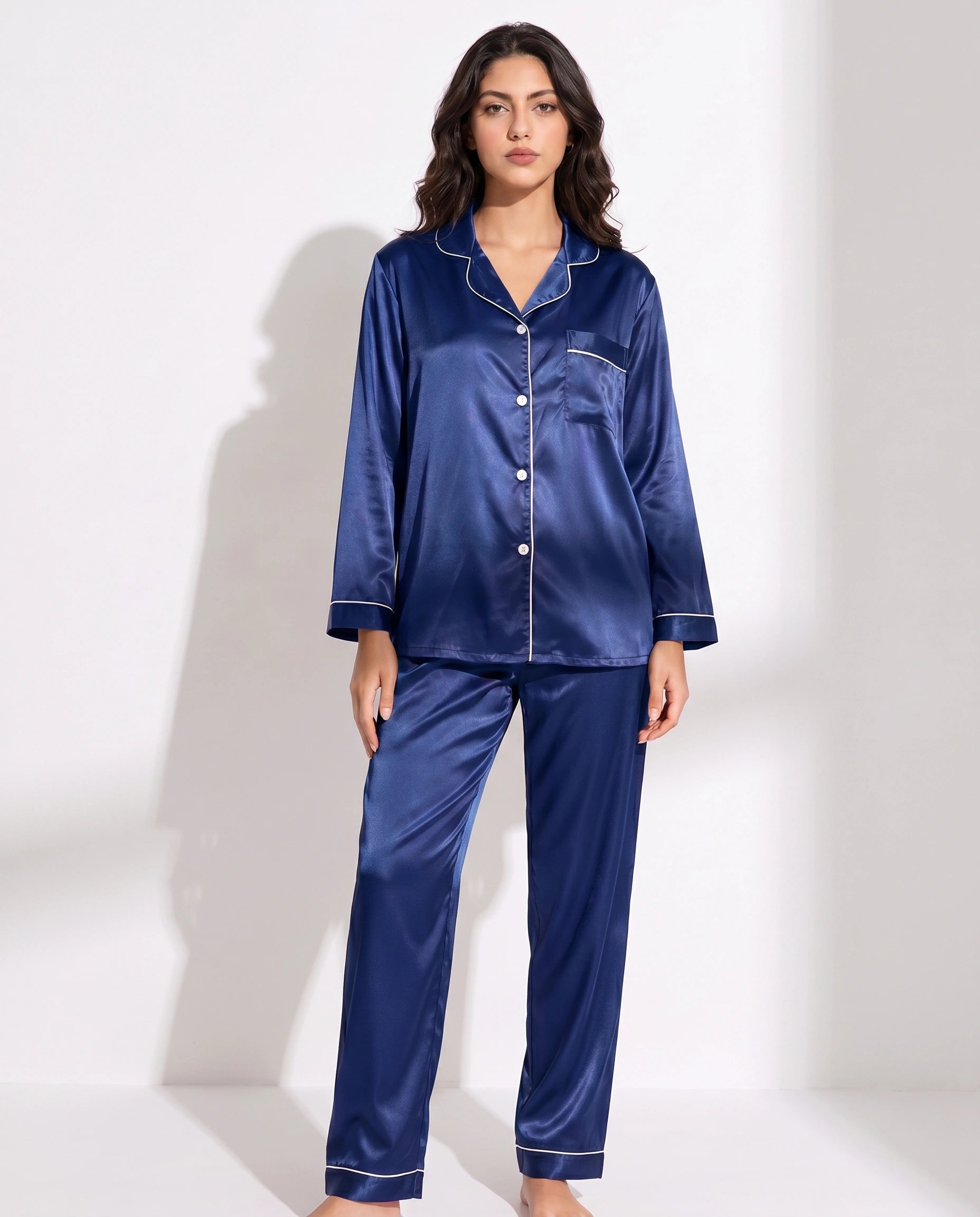 Milky 100% Silk Imported Pajama Suit