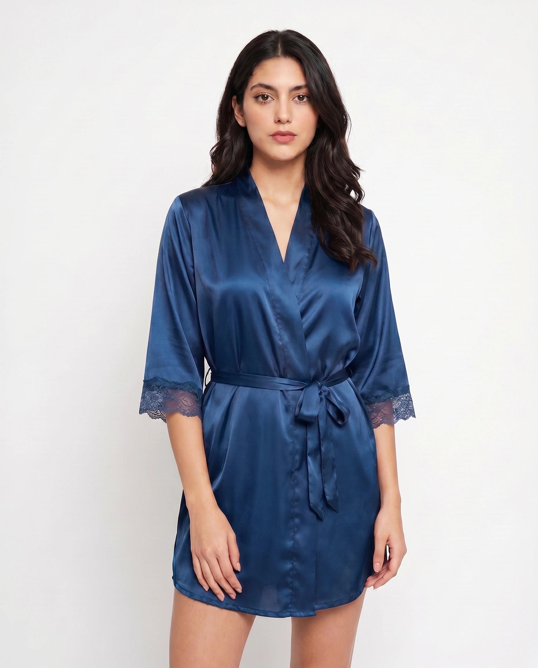 Allure - Silk Robe with Bra and Panty
