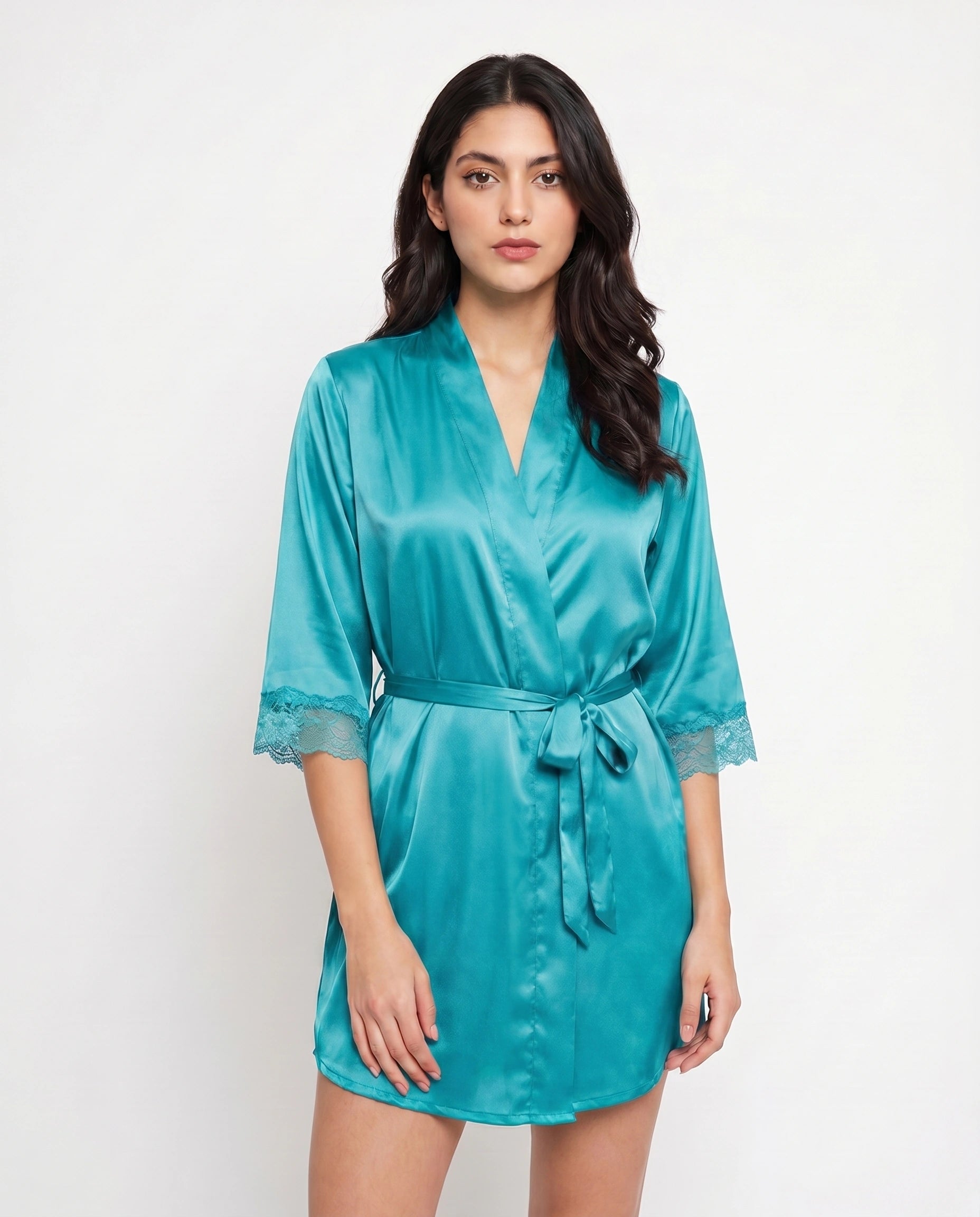 Allure - Silk Robe with Bra and Panty
