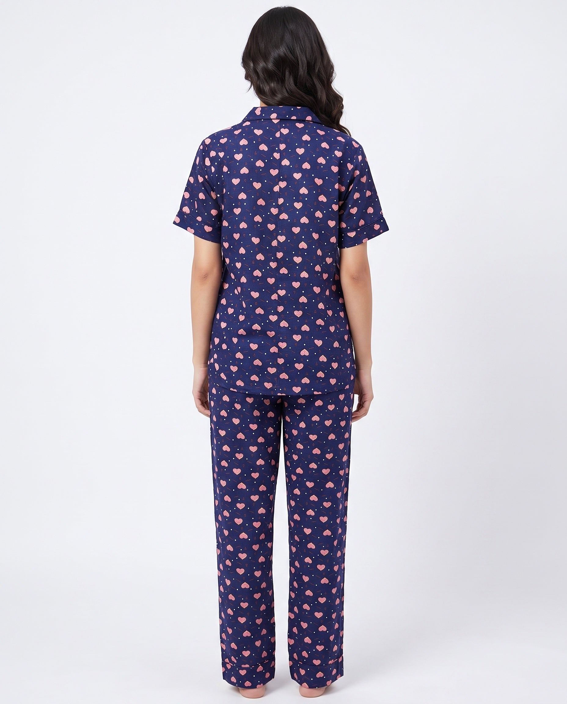 Linen Pajama Suit - Juicy Heart