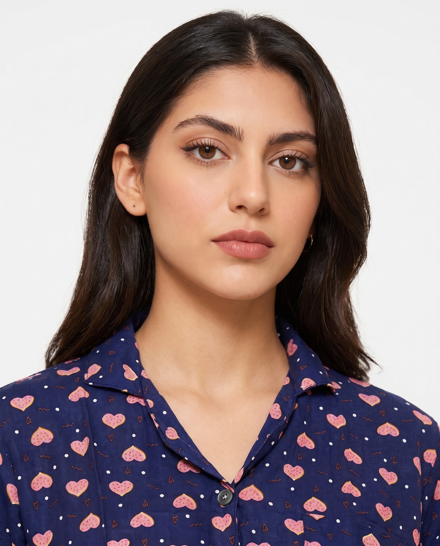 Linen Pajama Suit - Juicy Heart