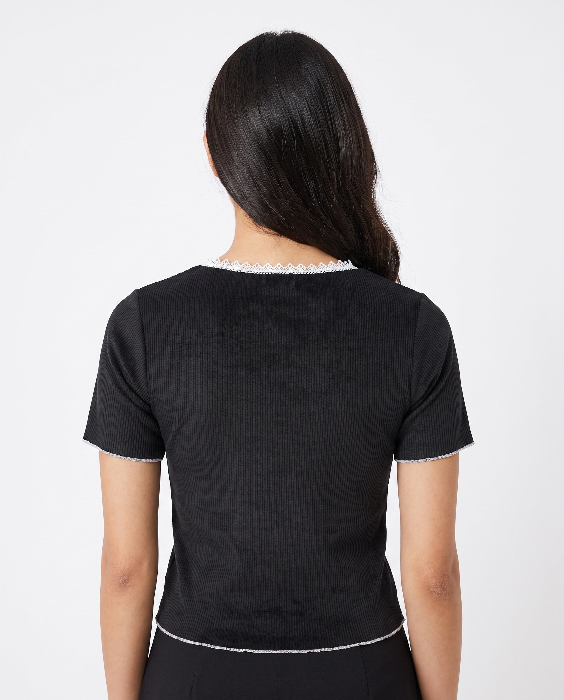 Textured Velvet Crop Top - Classic Lounge