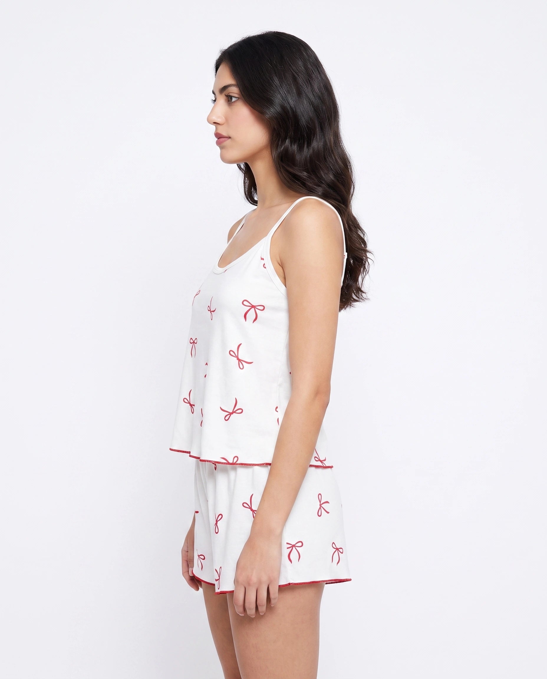 Cotton Cami Set - Red Velvet