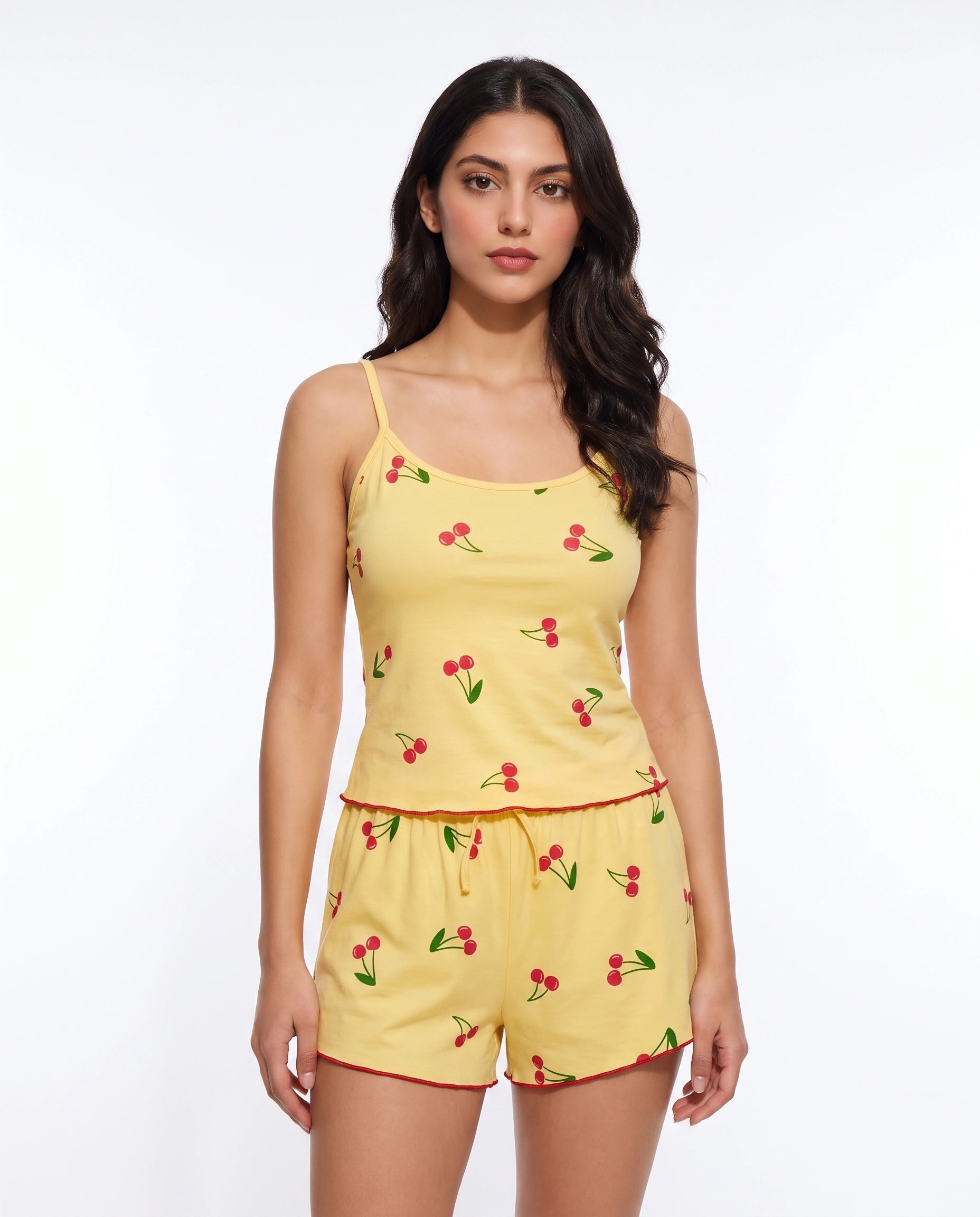 Cami Set - Cherry Breeze - Yellow