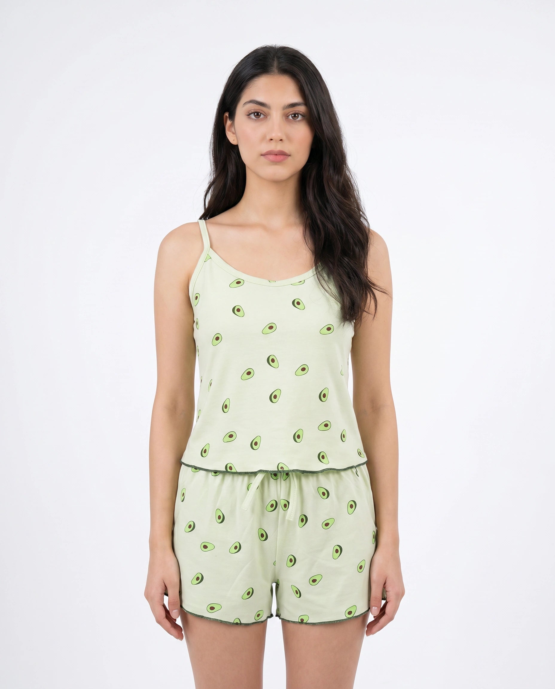 Cotton Cami Set - Avocado