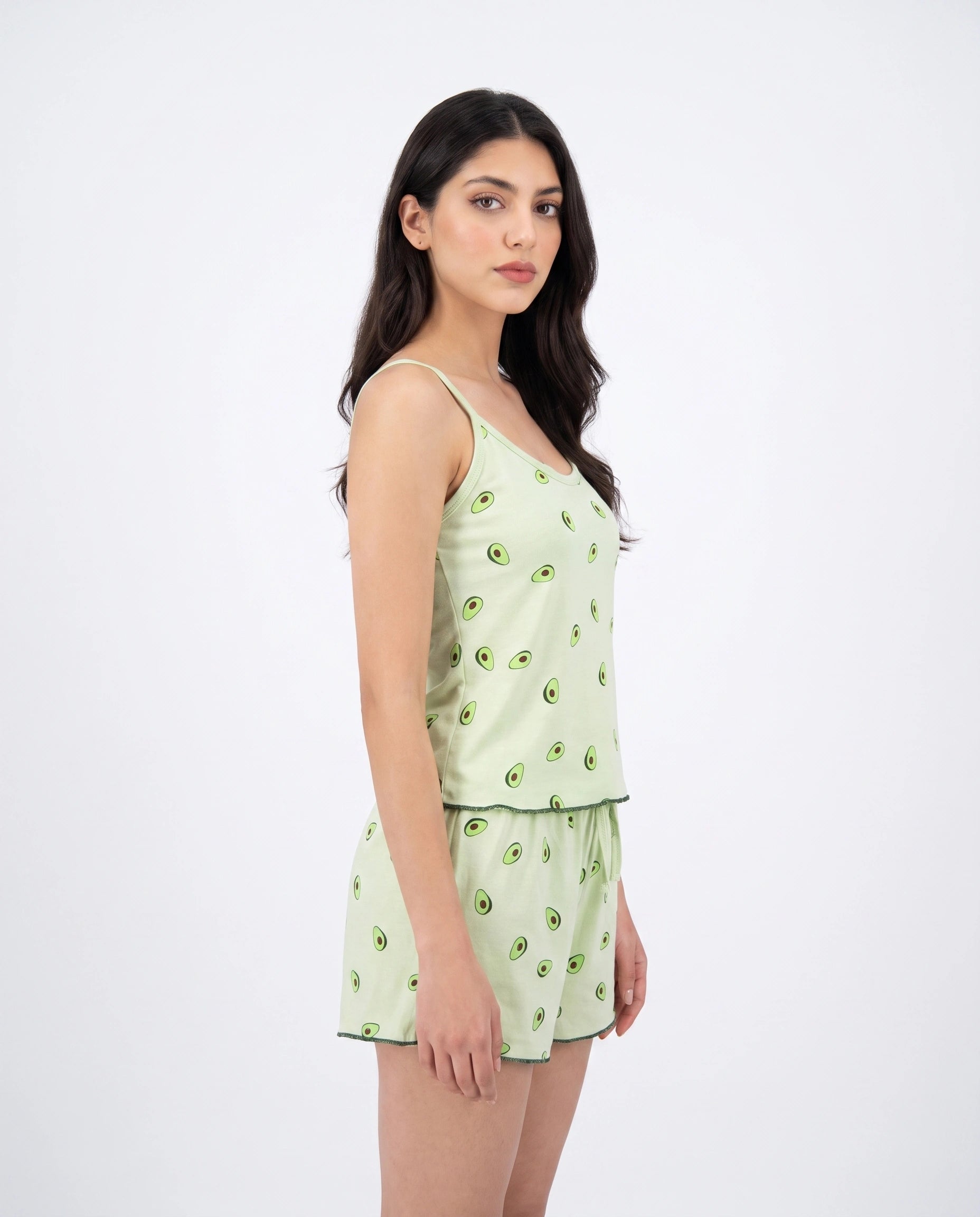 Cotton Cami Set - Avocado