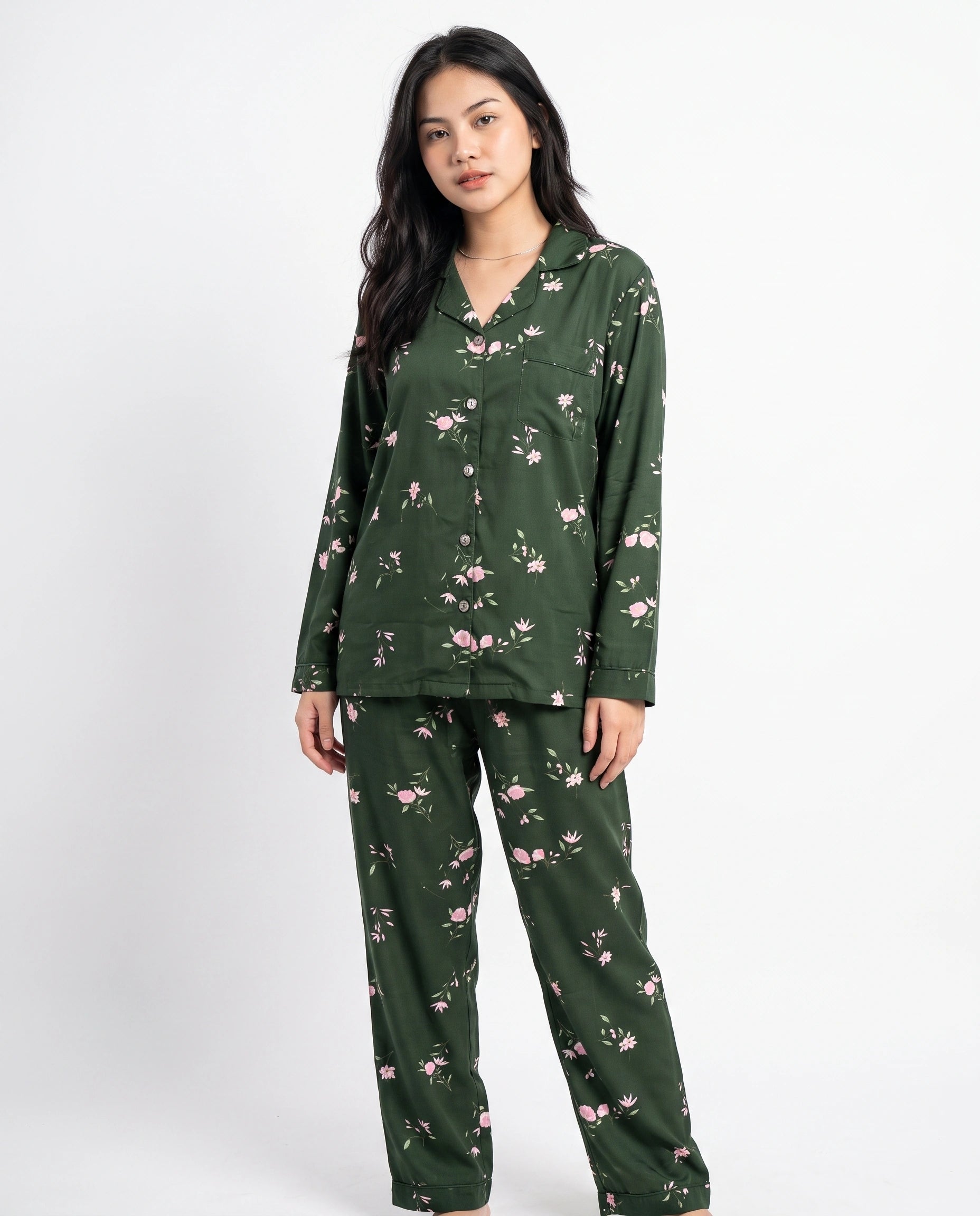Linen Pajama Suit - Botanica
