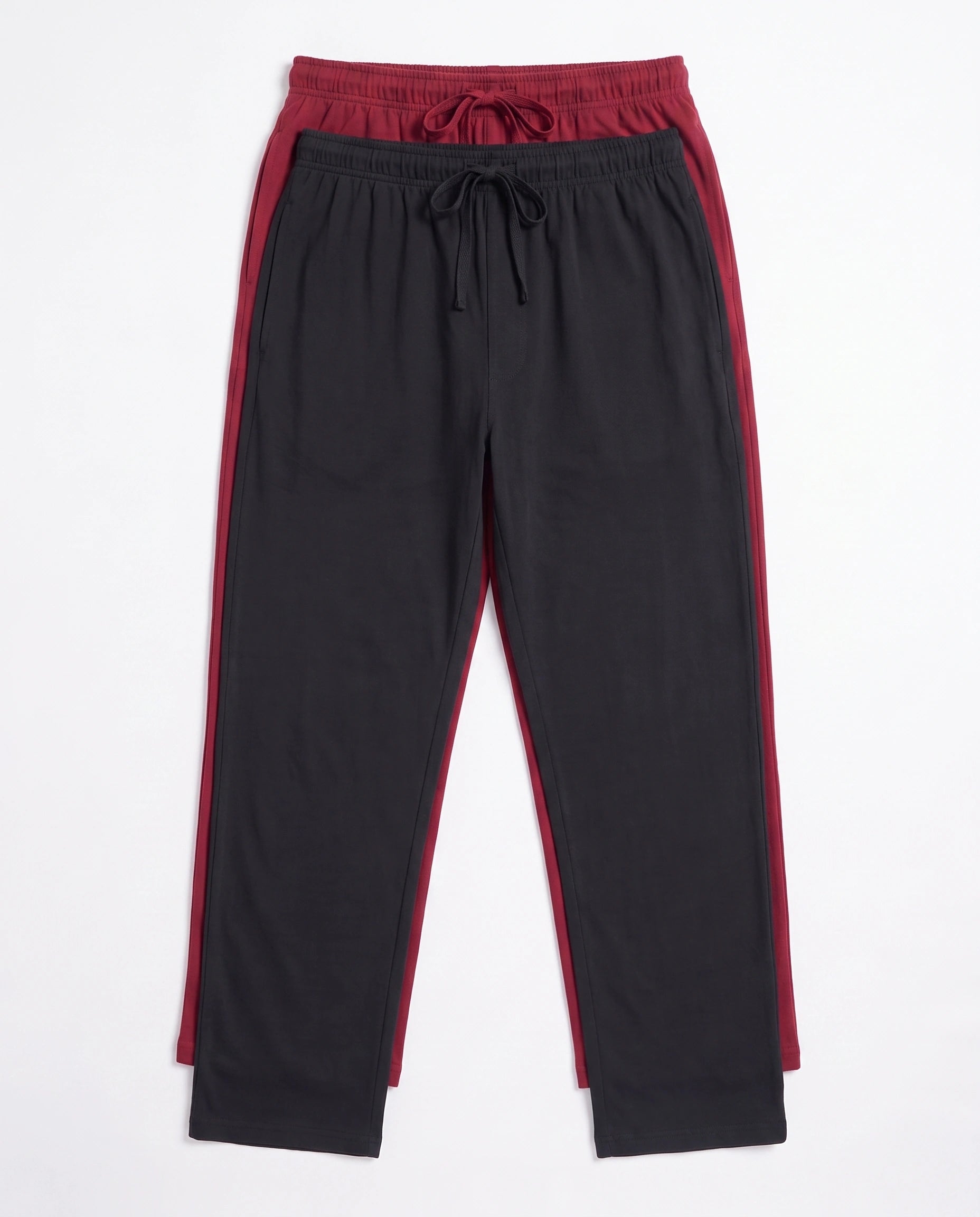 Pack of 2 Trousers - Comfy Sleep - Black & Maroon