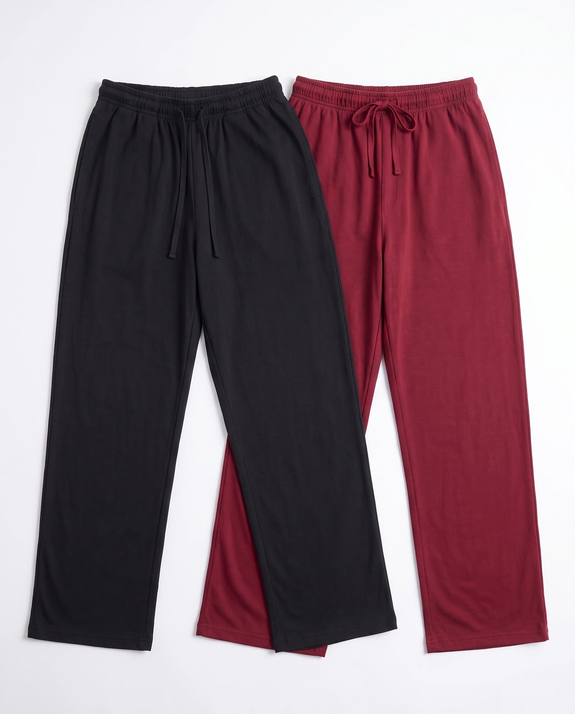 Pack of 2 Trousers - Comfy Sleep - Black & Maroon