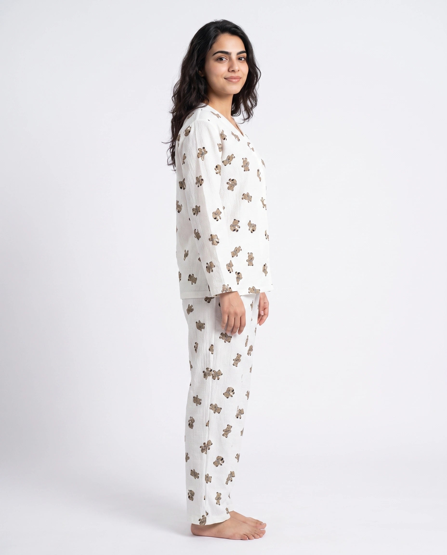 Summer Crinkled Pajama Suit - Little Teddy