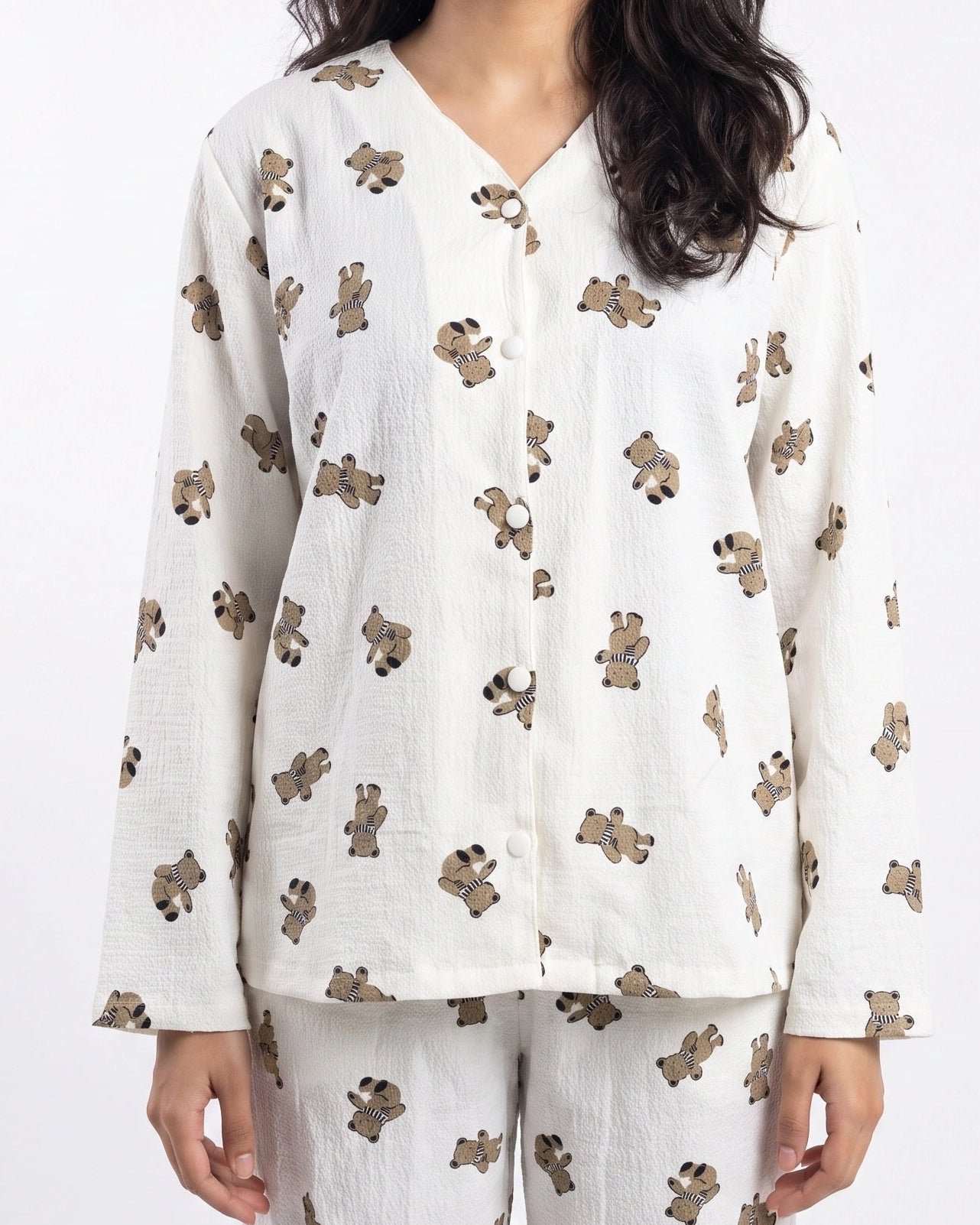 Summer Crinkled Pajama Suit - Little Teddy