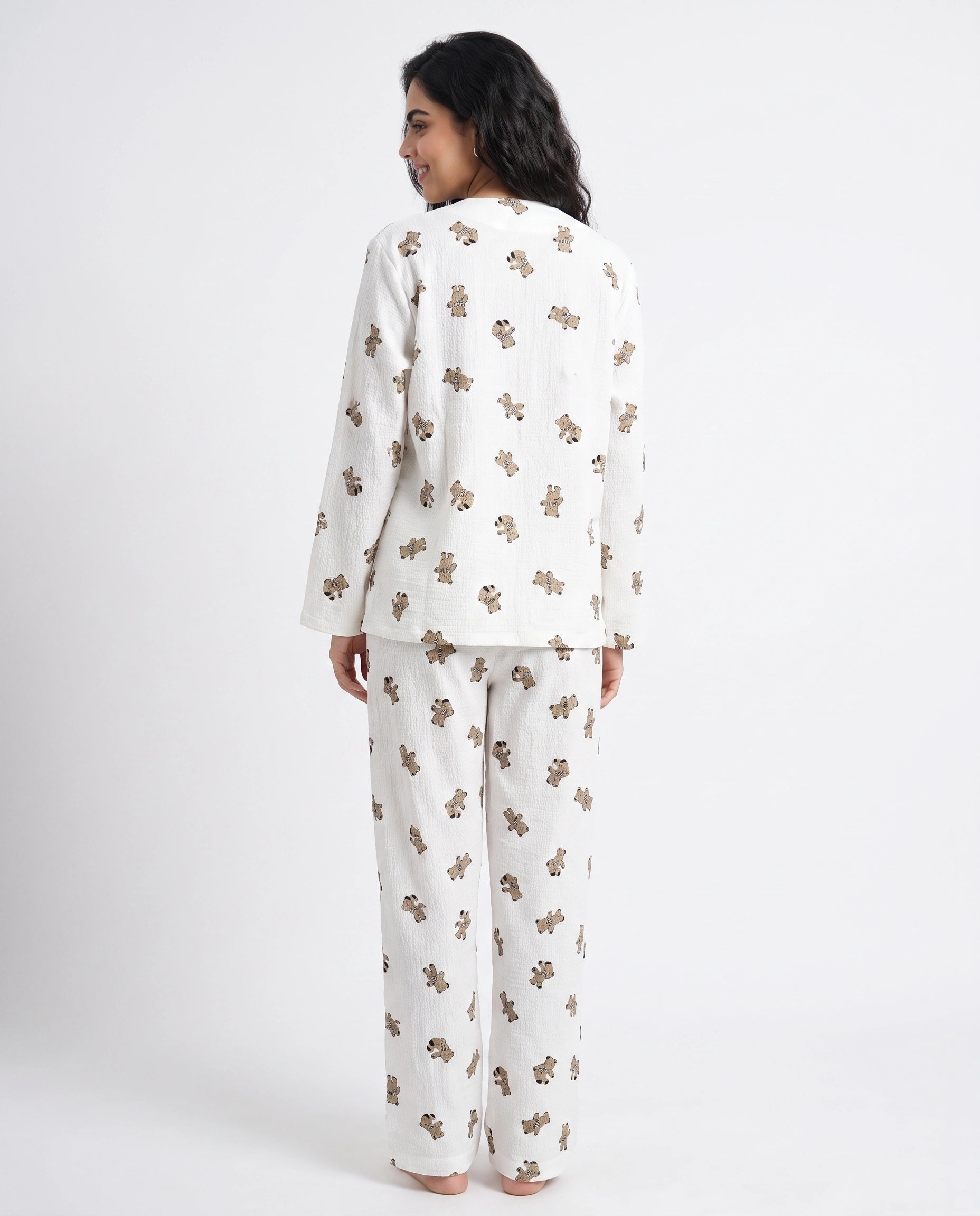 Summer Crinkled Pajama Suit - Little Teddy