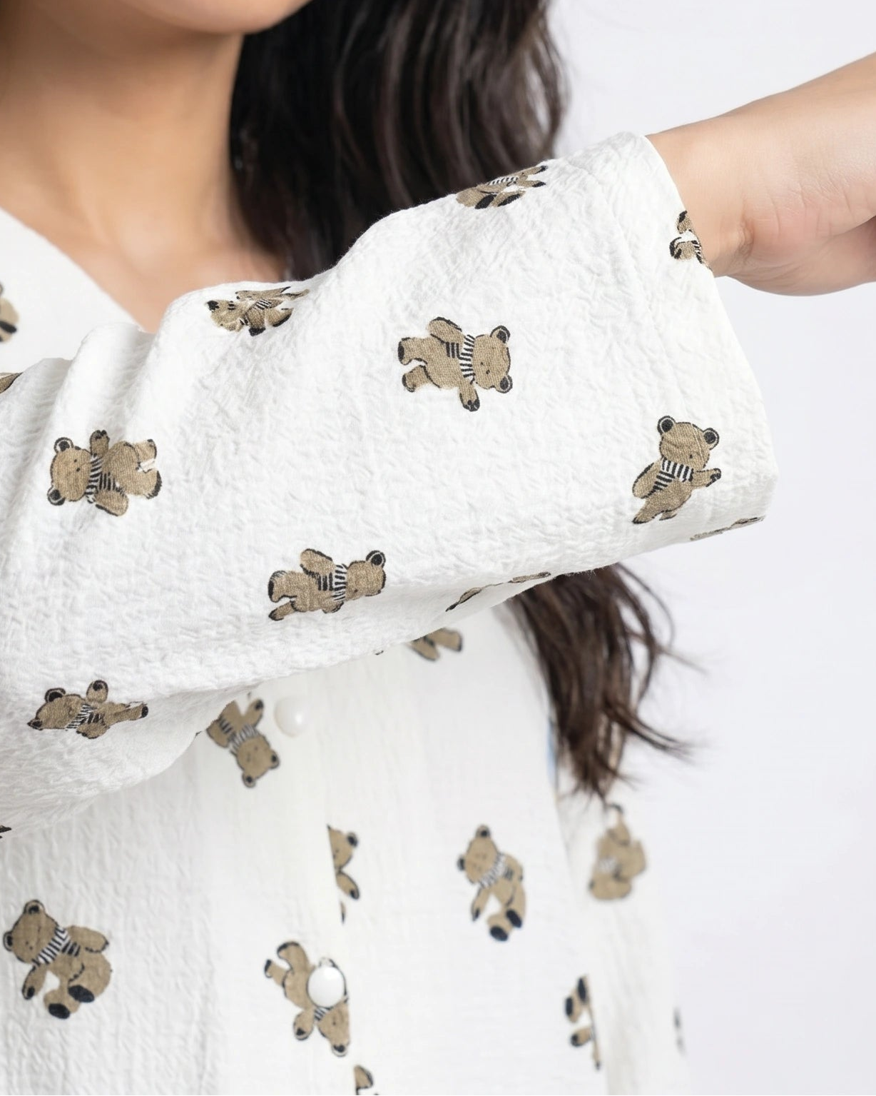 Summer Crinkled Pajama Suit - Little Teddy