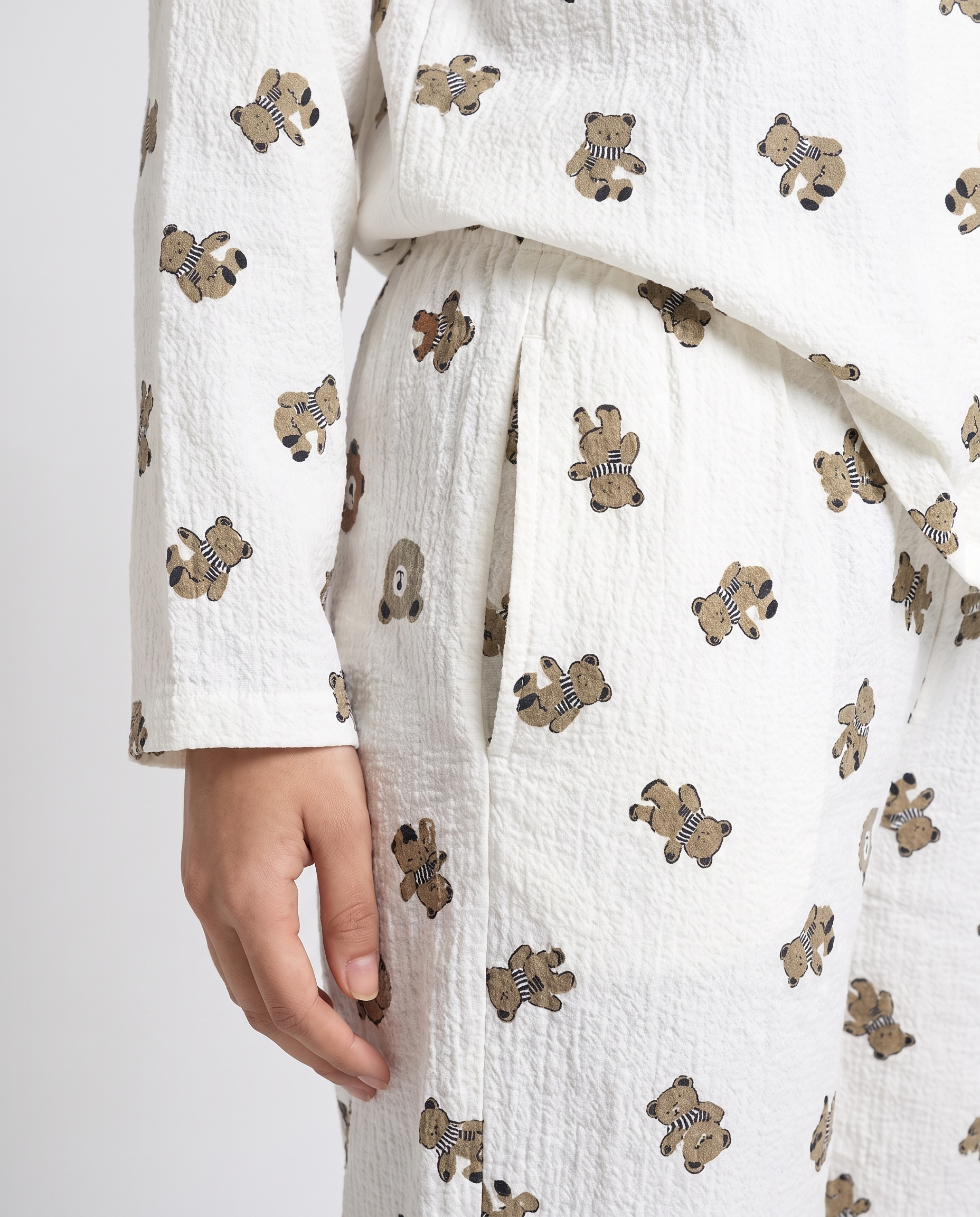 Summer Crinkled Pajama Suit - Little Teddy