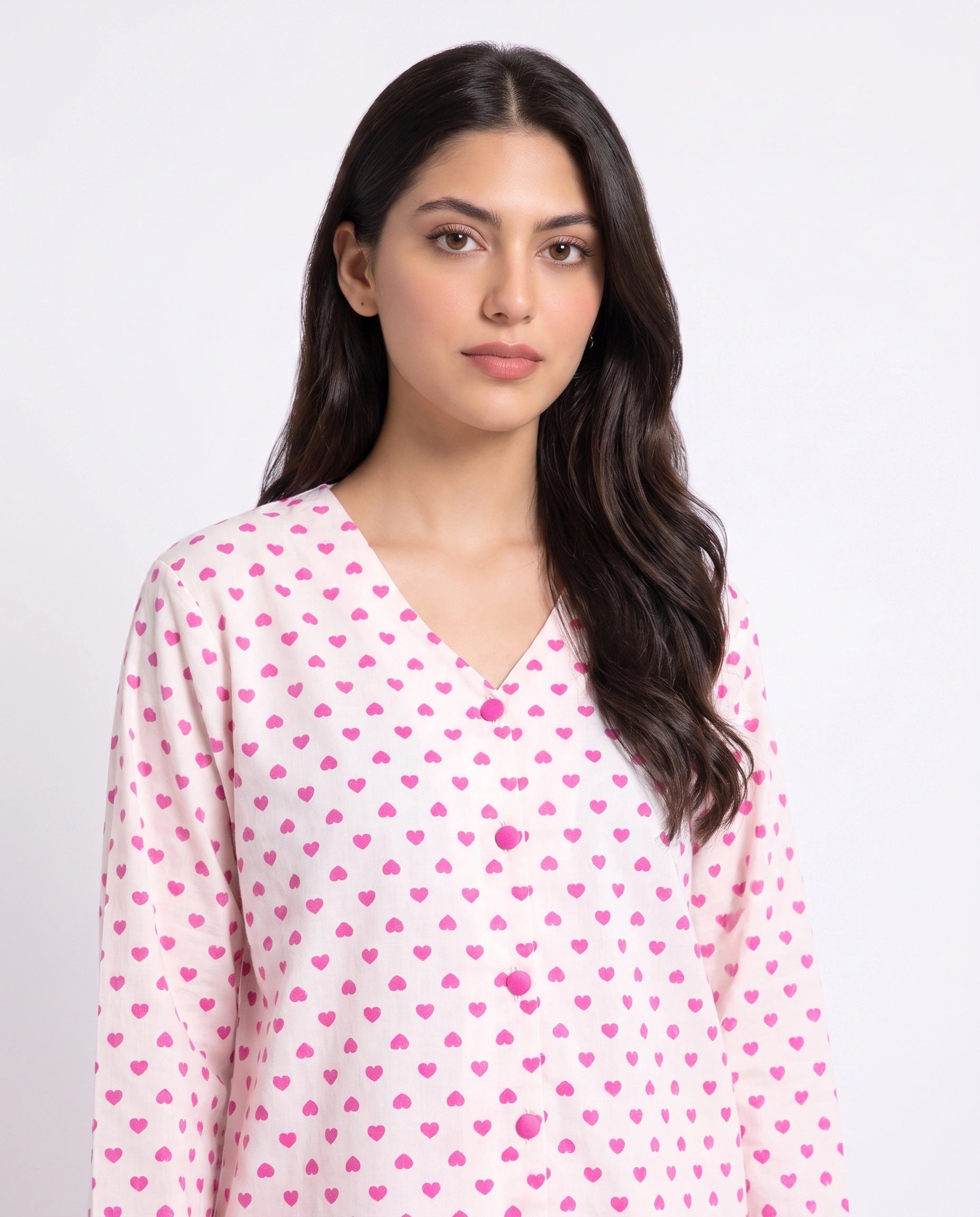 Summer Crinkled Pajama Suit - Love Checks